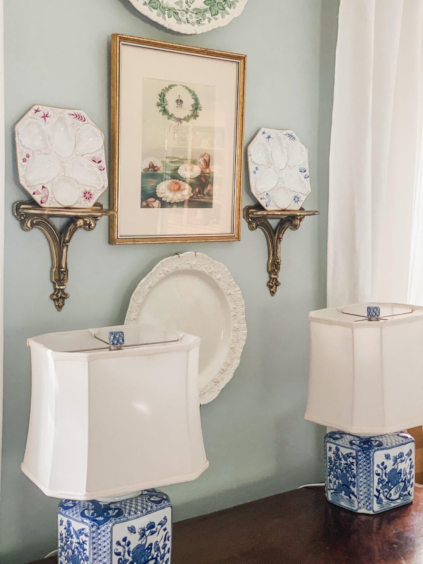 Pink Antique Oyster Plate