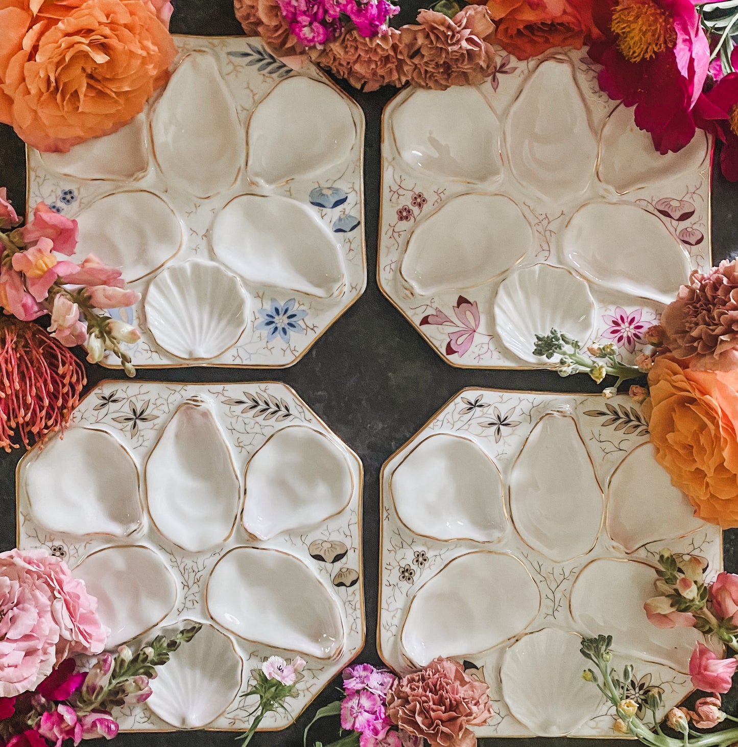 Pink Antique Oyster Plate
