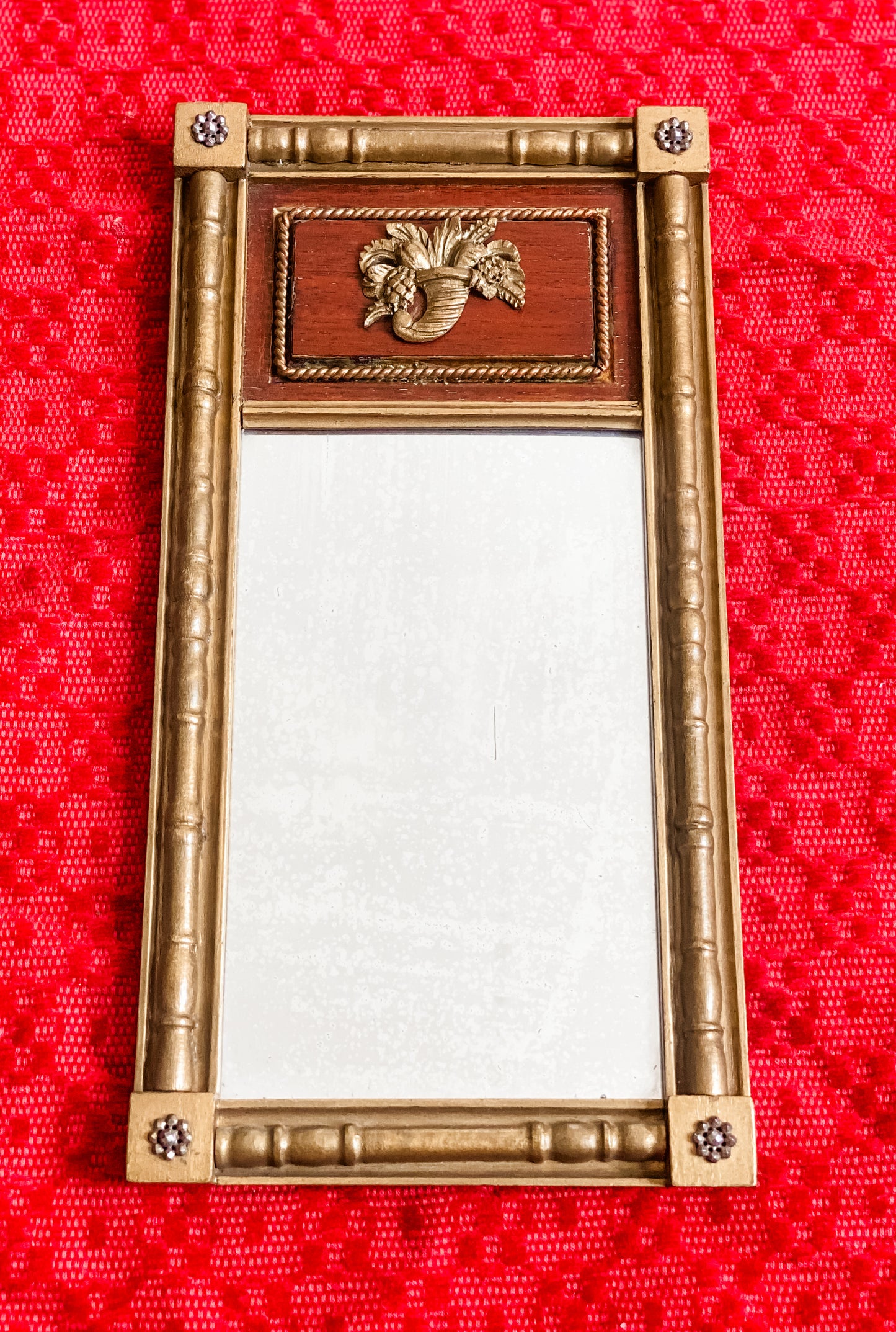 Miniature Vintage Gold Hall Mirror