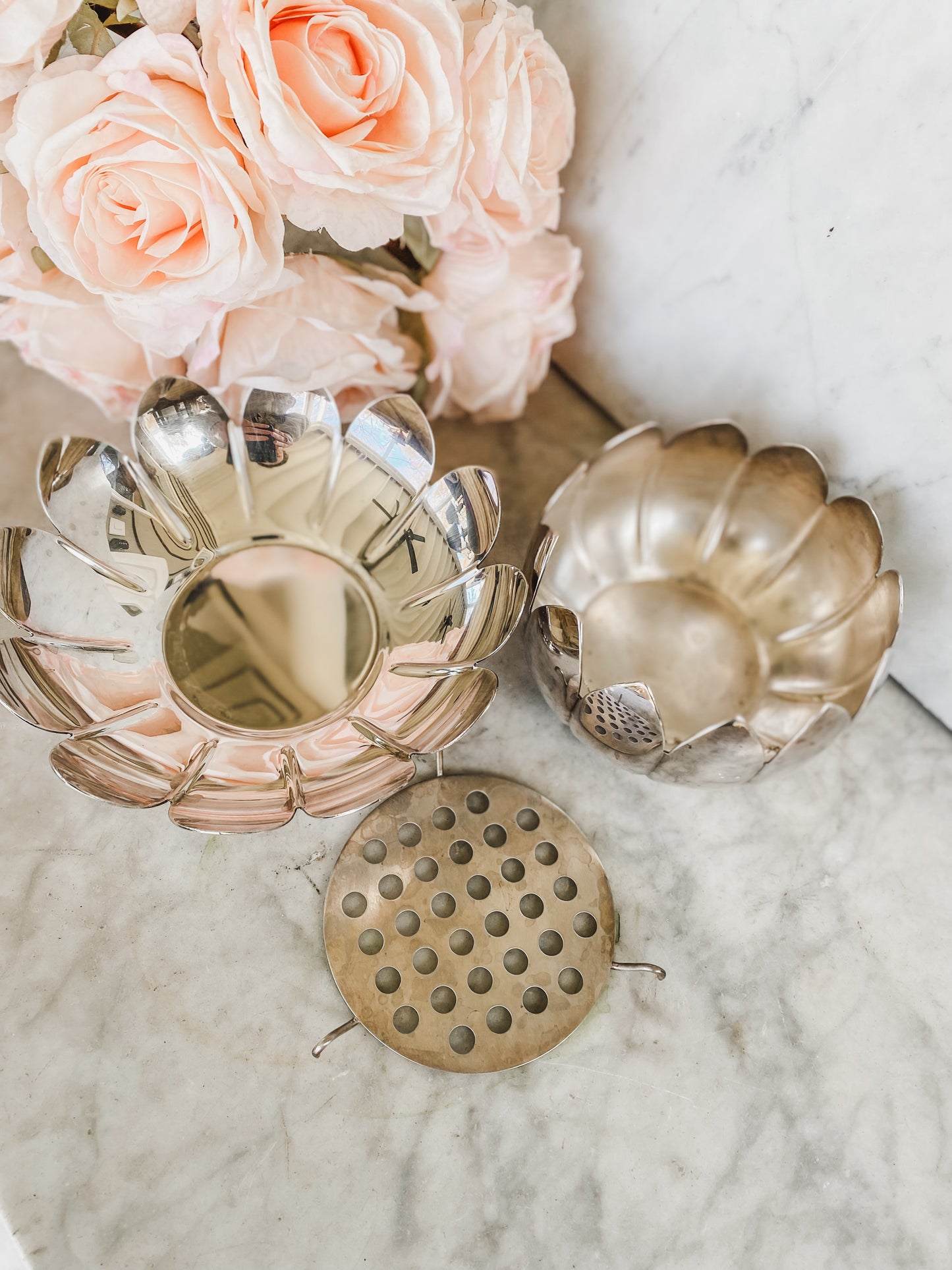 Reed & Barton Water Lily Centerpiece with Flower Frog – Versatile & Elegant