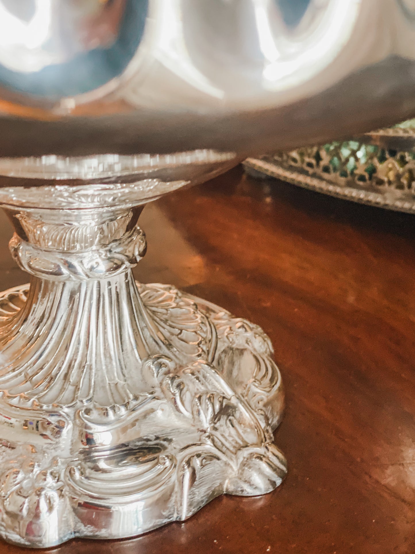 A Very Fine Antique - Walker and Hall Silver and Gold Plated Compote