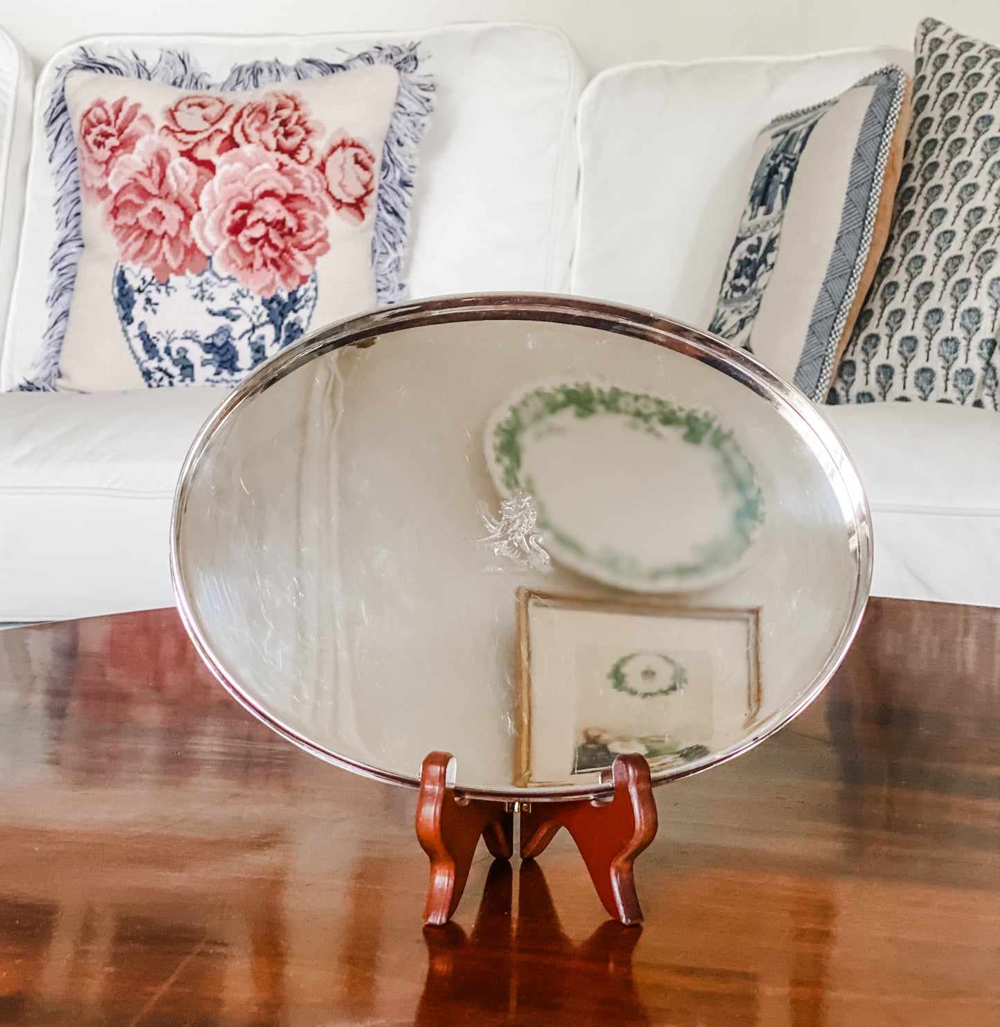 Oval Gallery Tray by Israel Freeman & Sons