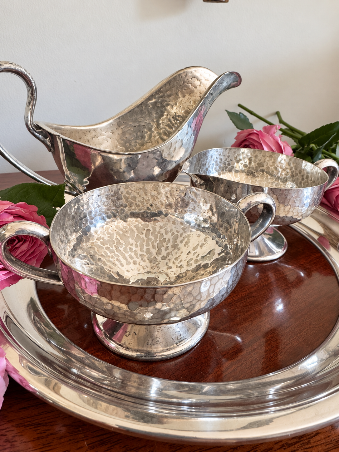 Three-Piece Hammered Set — Derby & Meriden
