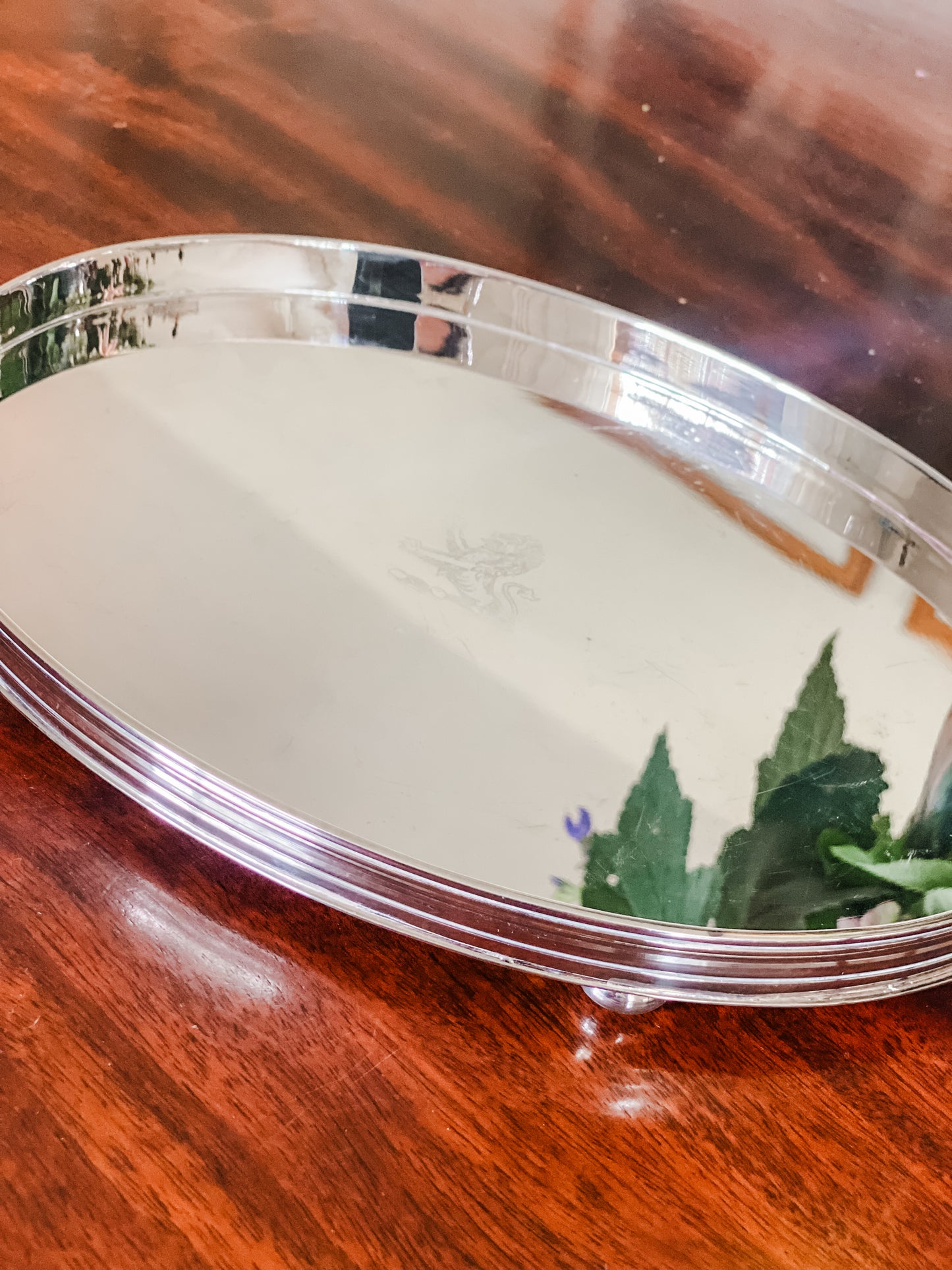 Oval Gallery Tray by Israel Freeman & Sons