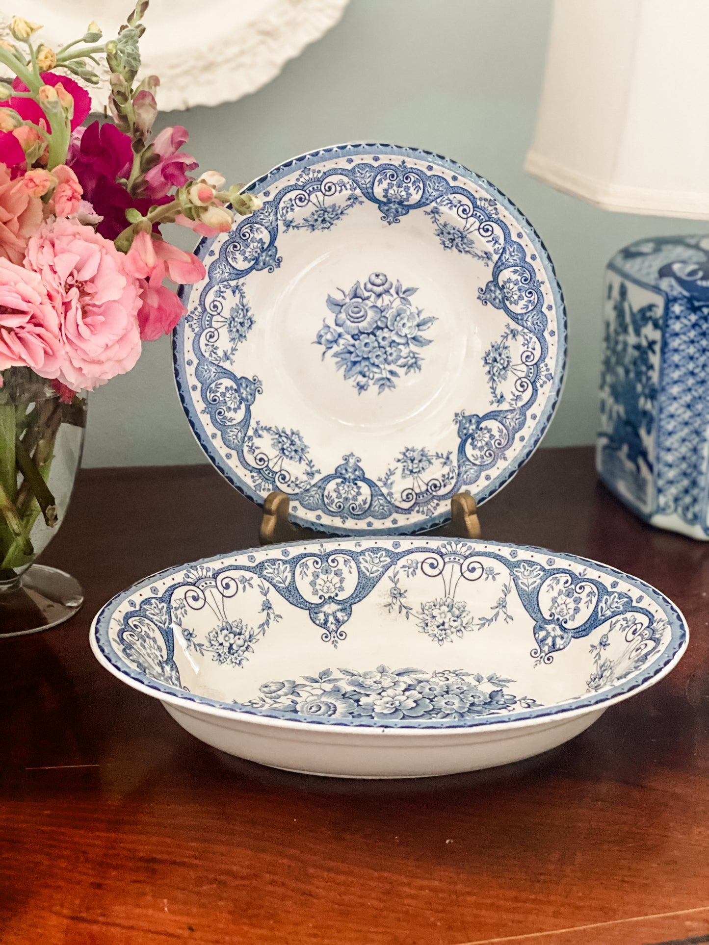 Pair of Antique Staffordshire Bowls