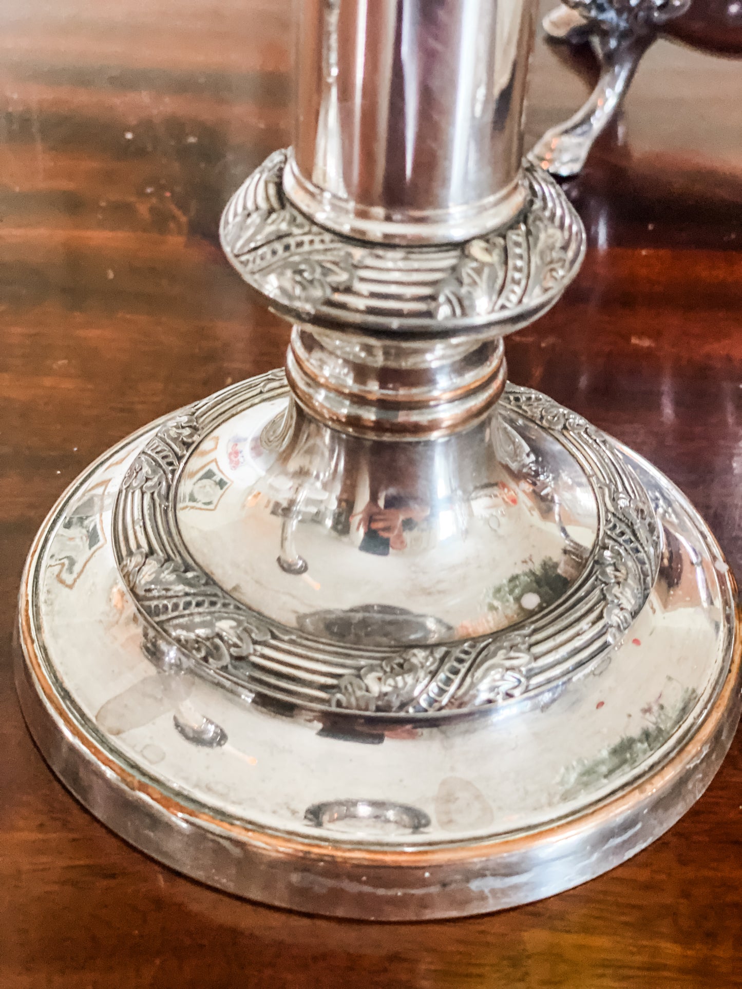 Pair of Antique Old Sheffield Plate Candlesticks