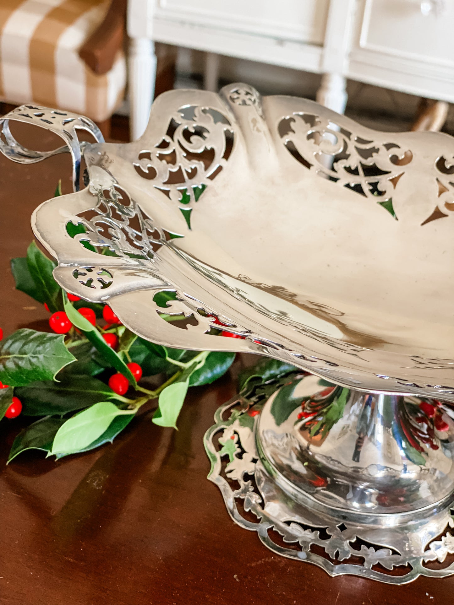 Pierced Snowflake Antique Centerpiece