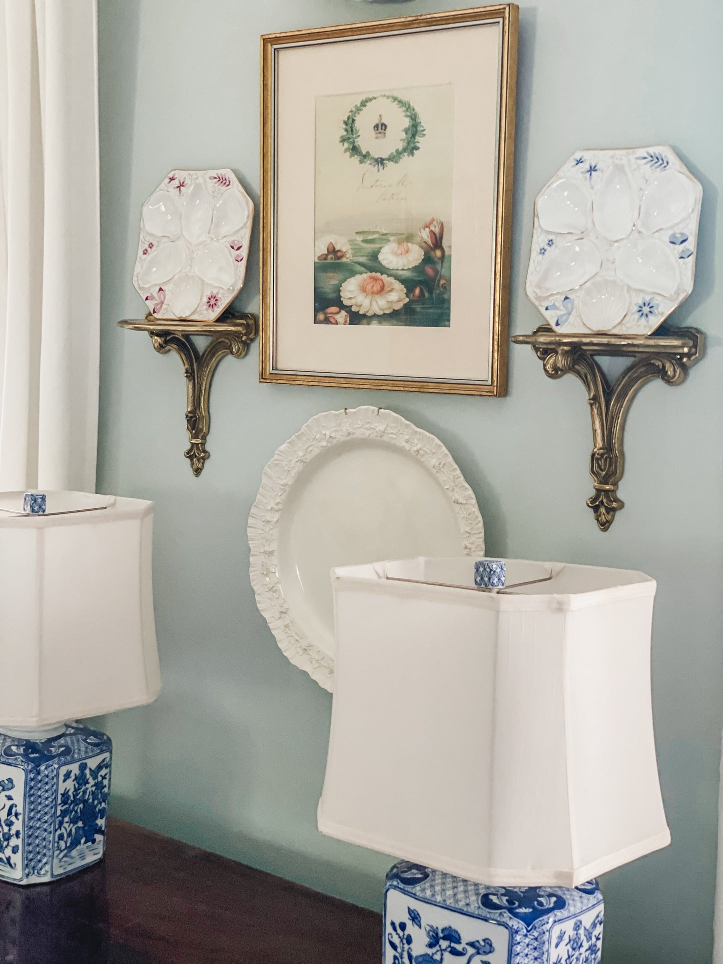 Blue Antique Oyster Plate