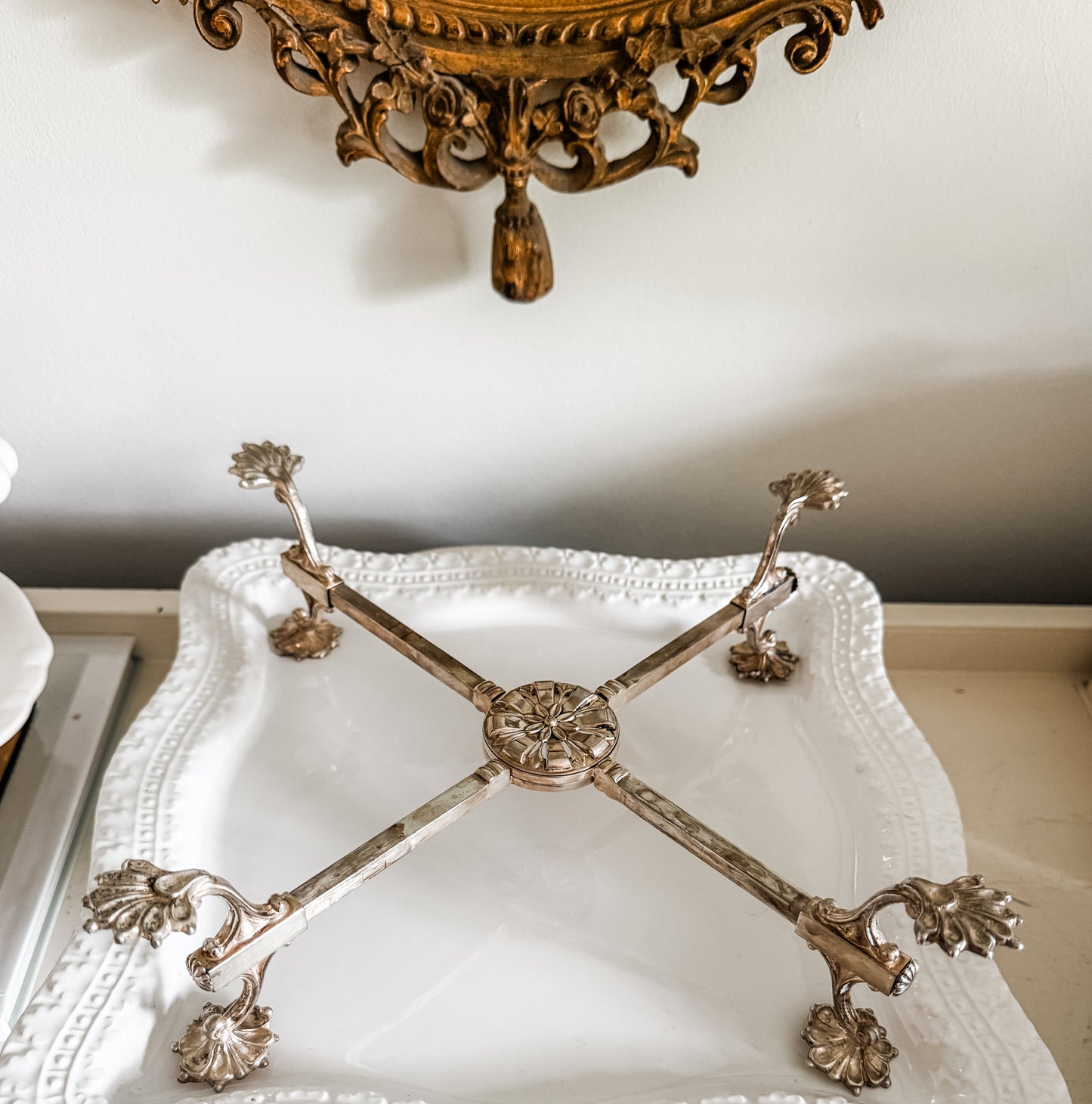 Antique Plate Holder or Bowl Stand