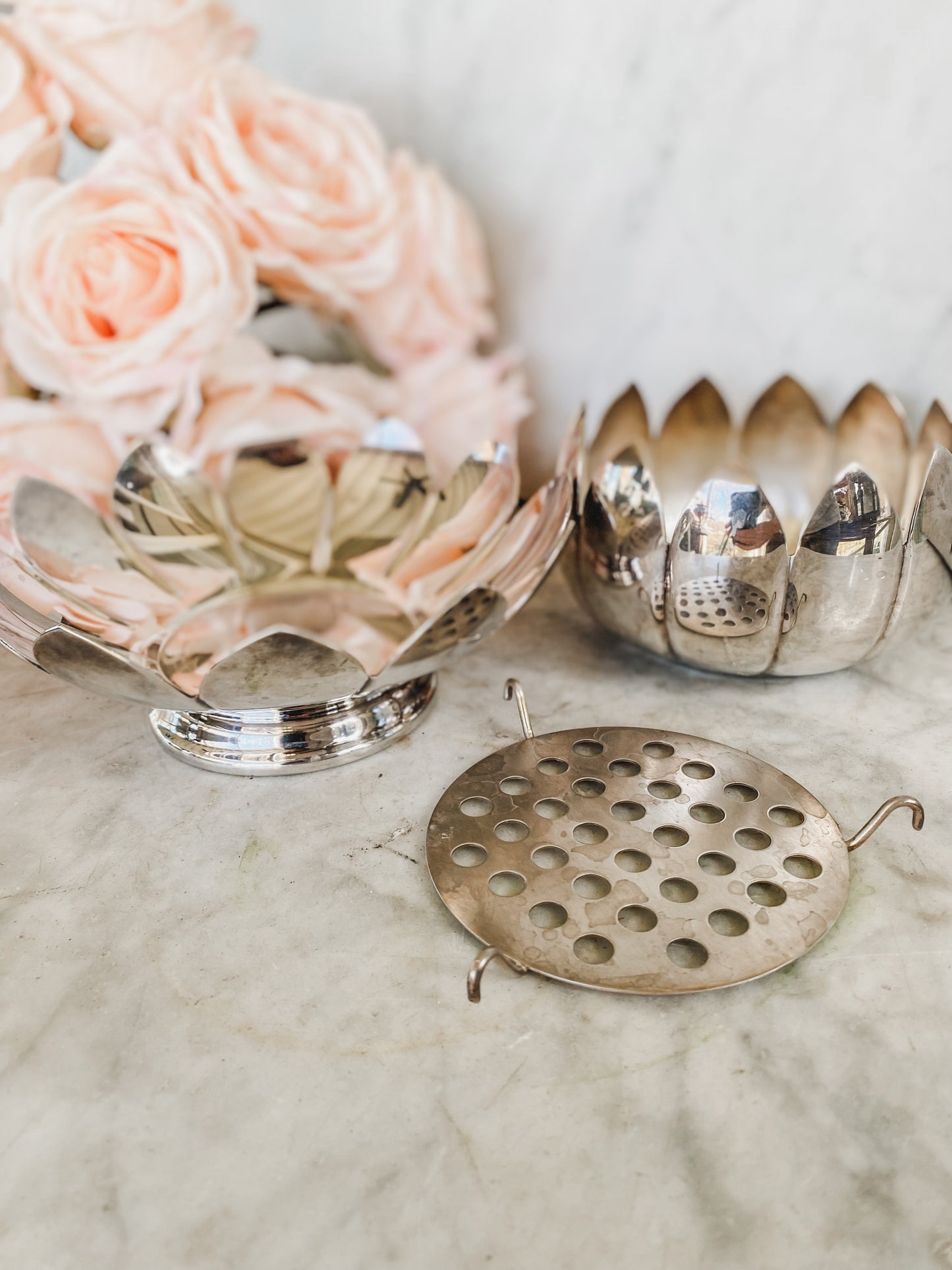 Reed & Barton Water Lily Centerpiece with Flower Frog – Versatile & Elegant