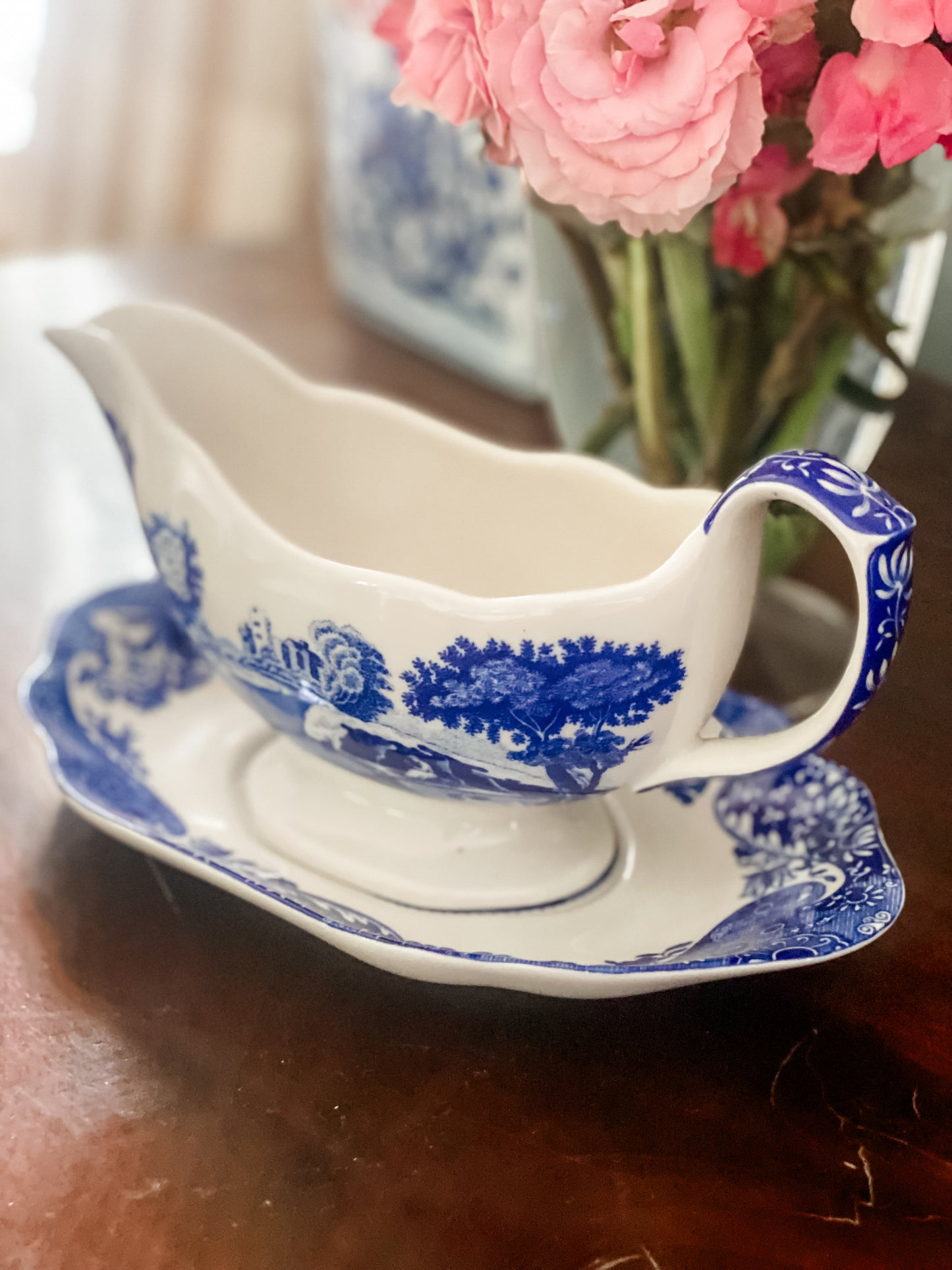 Spode Italian Blue Gravy Boat