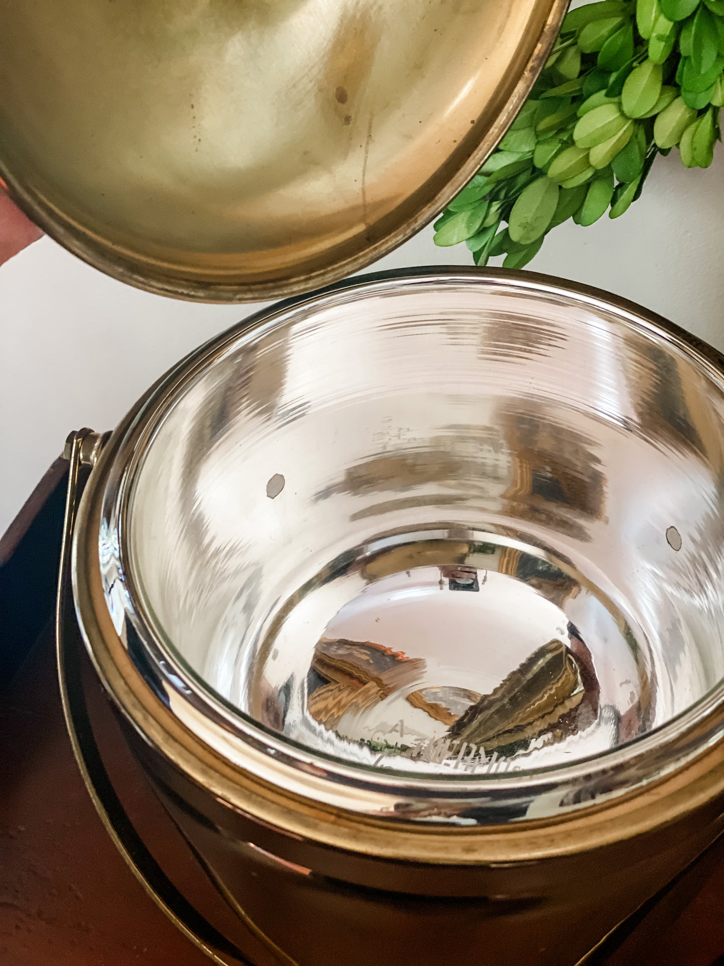 Saks 5th Avenue Brass Ice Bucket