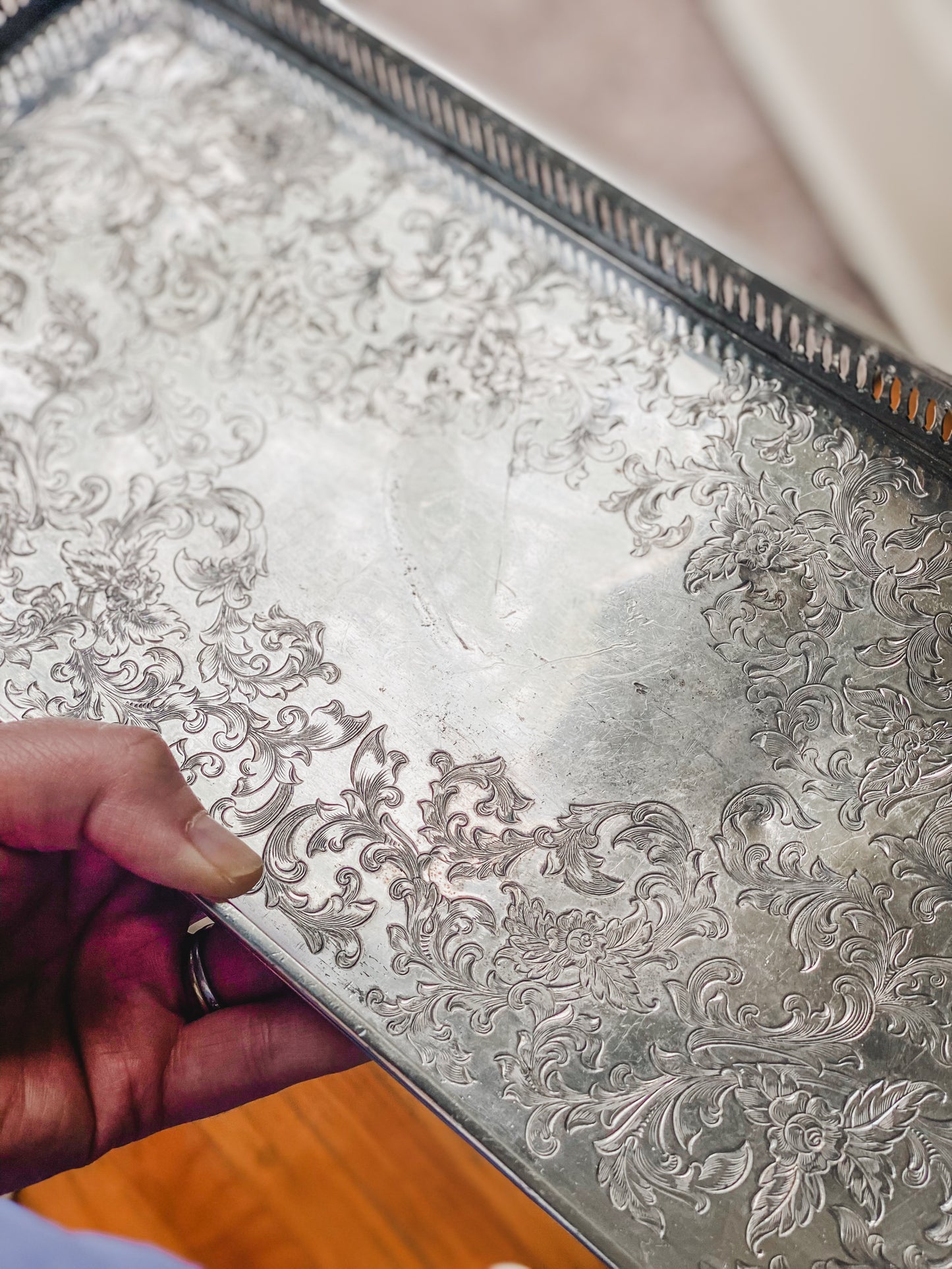 Antique Gallery Tray