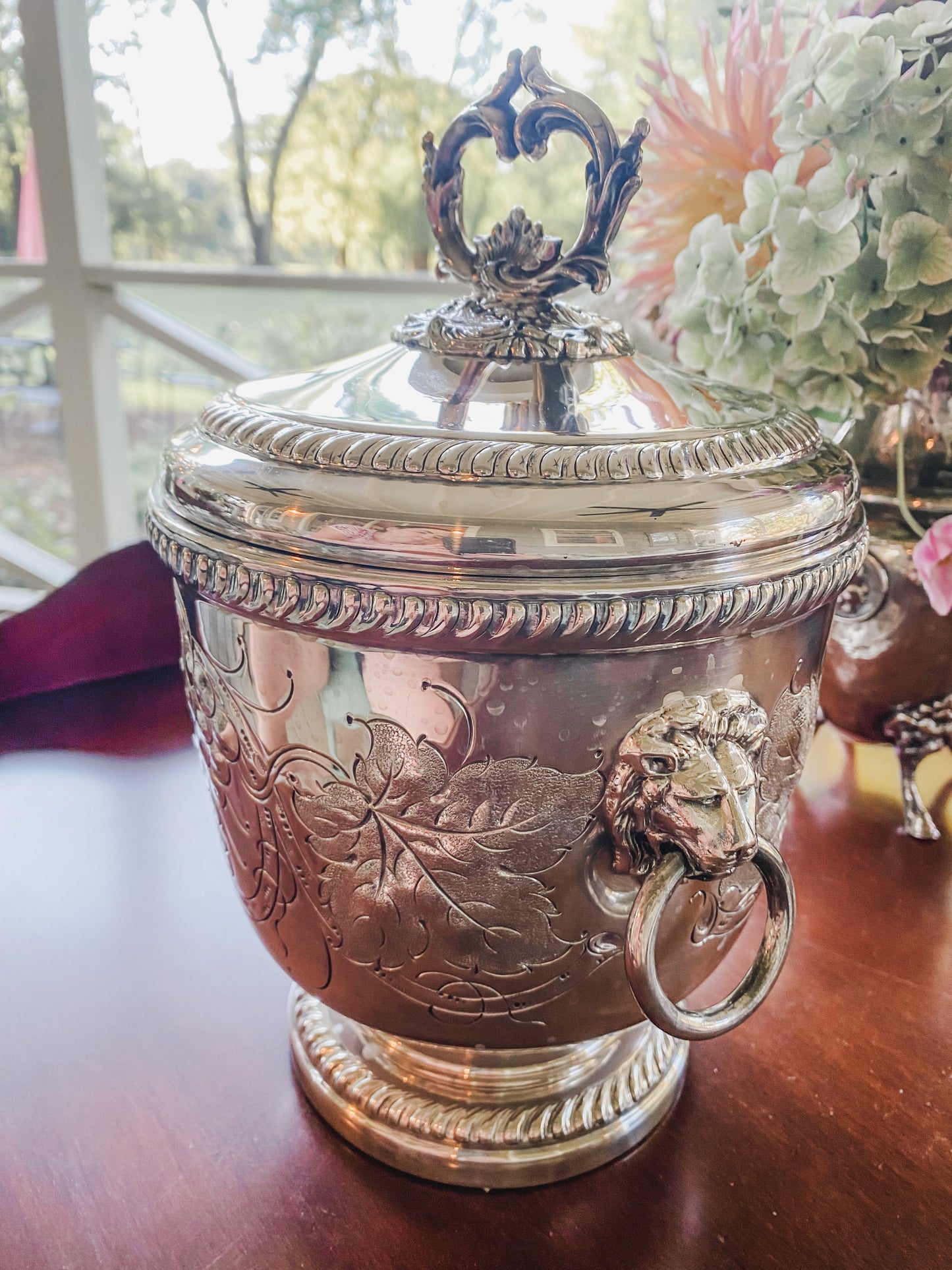 Gorgeous Hand Chased Ice Bucket