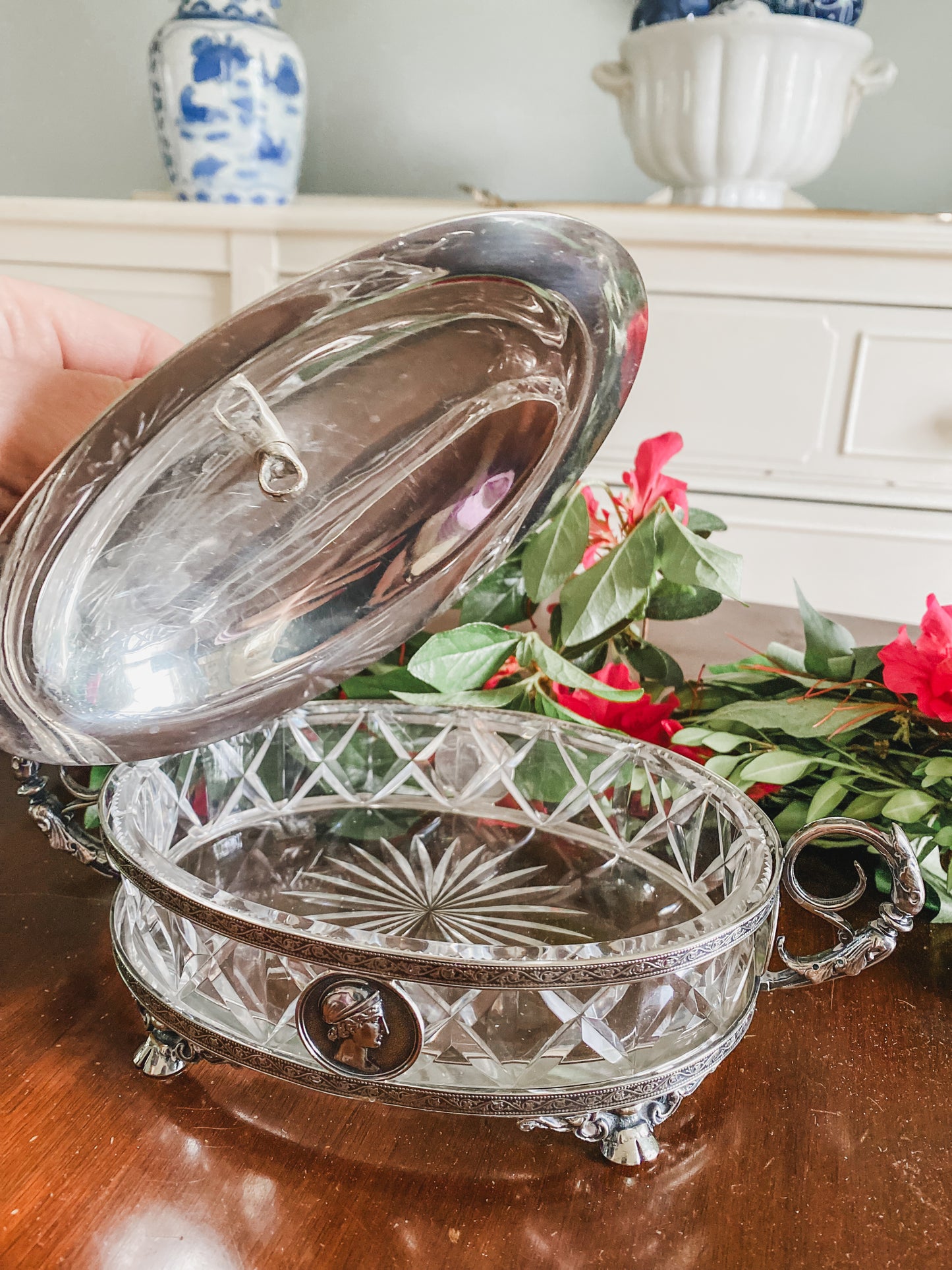 Exquisite Elkington & Co. English Double Handled Server from 1883