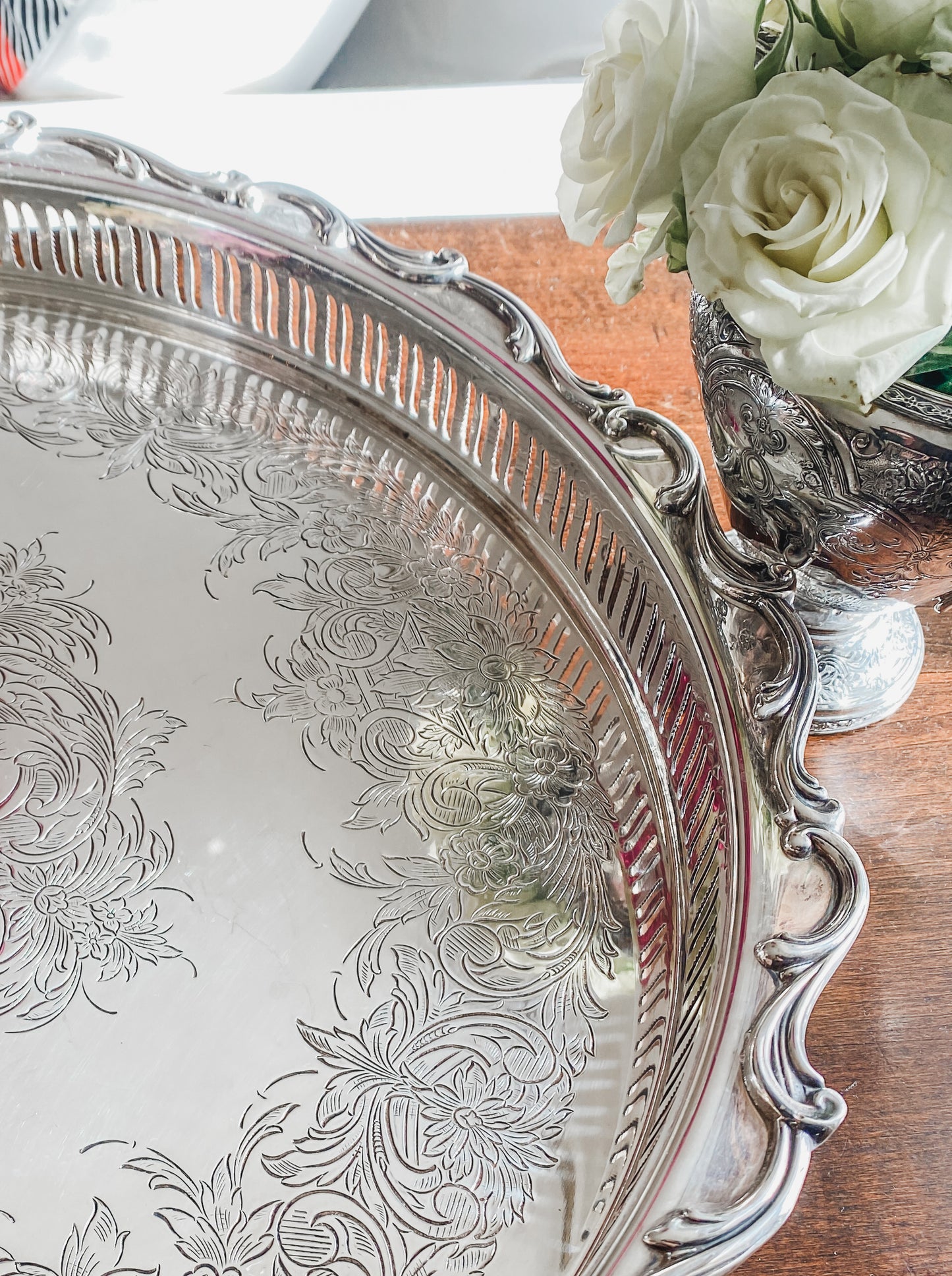 Lovely Vintage Gallery Tray