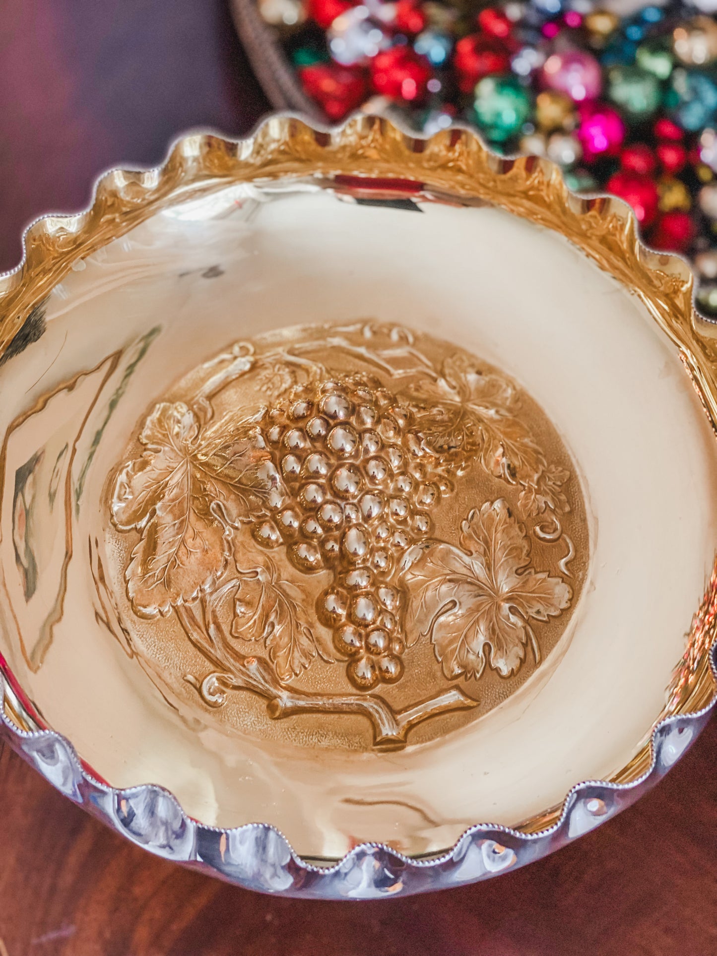 A Very Fine Antique - Walker and Hall Silver and Gold Plated Compote