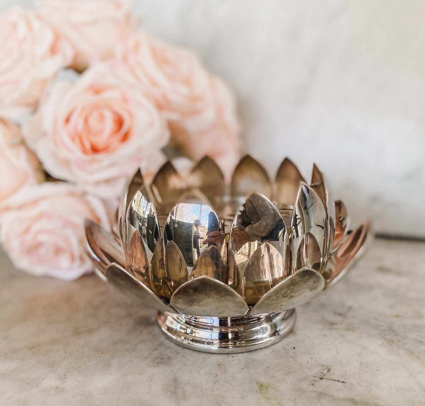 Reed & Barton Water Lily Centerpiece with Flower Frog – Versatile & Elegant