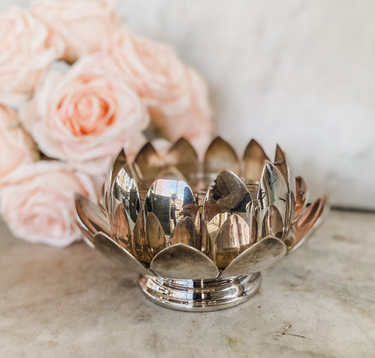 Reed & Barton Water Lily Centerpiece with Flower Frog – Versatile & Elegant