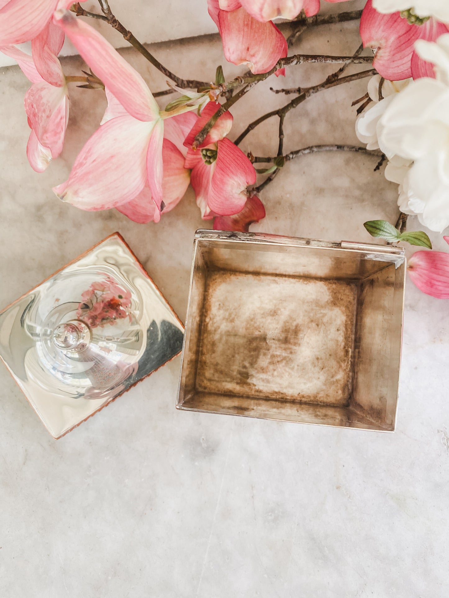 Glossy Antique Box | Possibly Old Sheffield Plate | 4.25” Tall