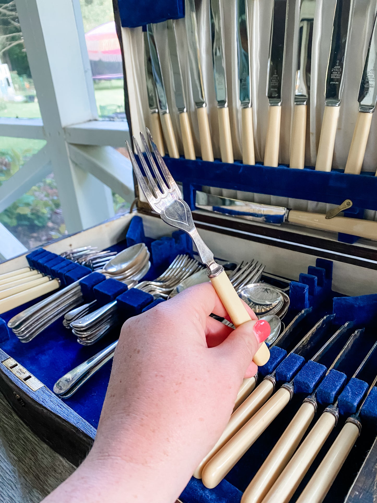 64 - Piece Sheffield James Ryal Flatware Set