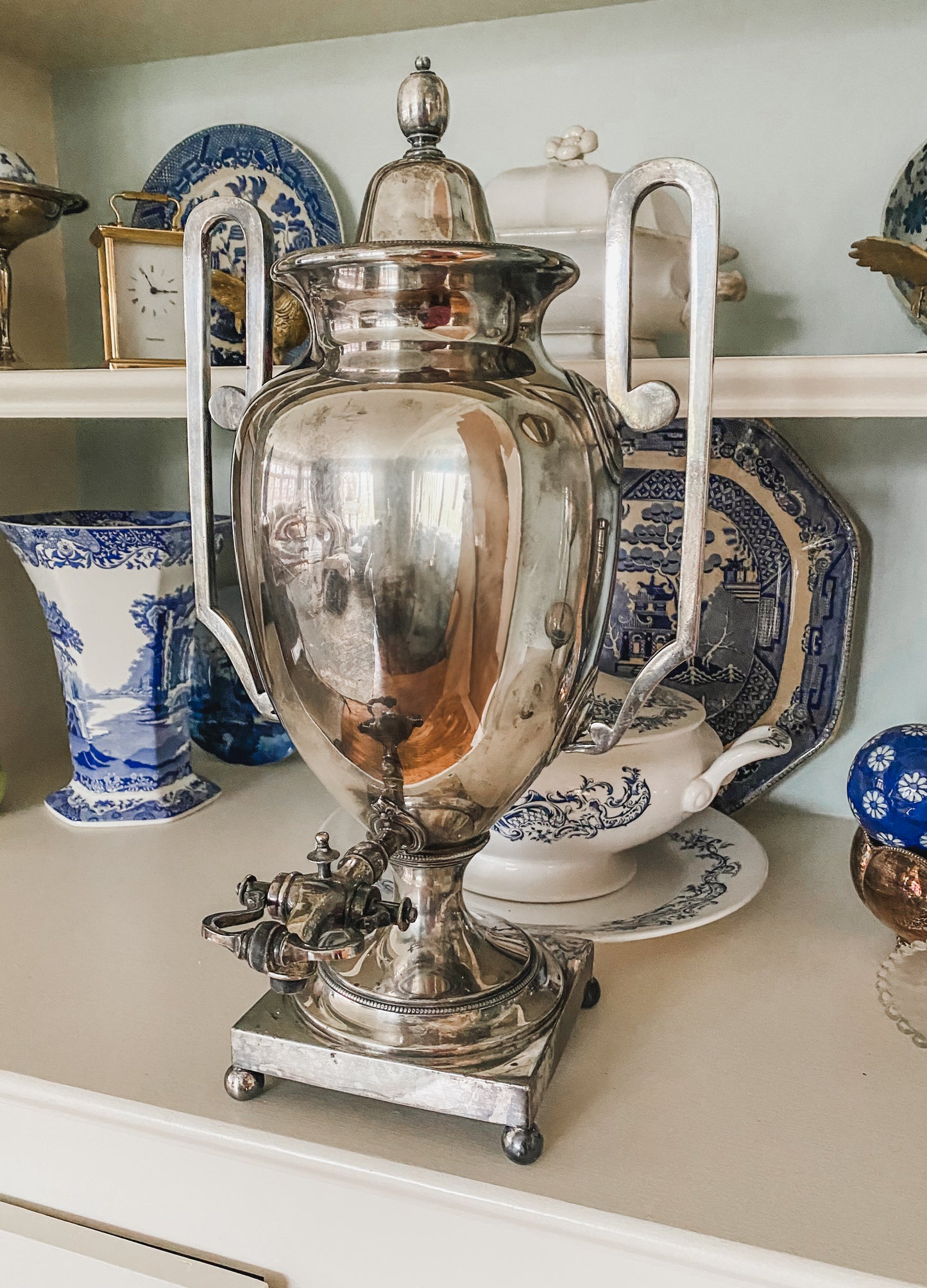 Antique Walker & Hall Silverplate Urn – Grand Grecian Form