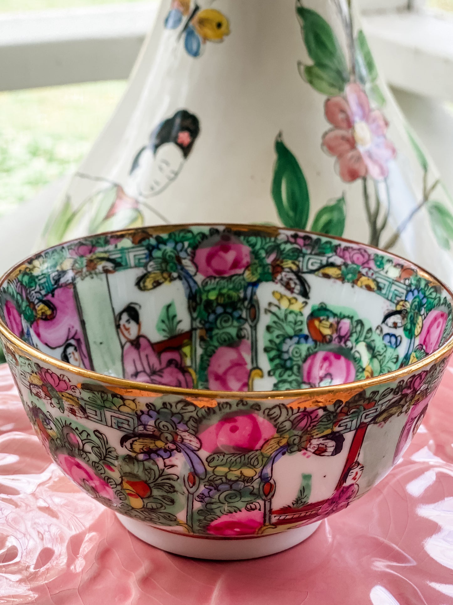 Vintage Famille Rose Bowl