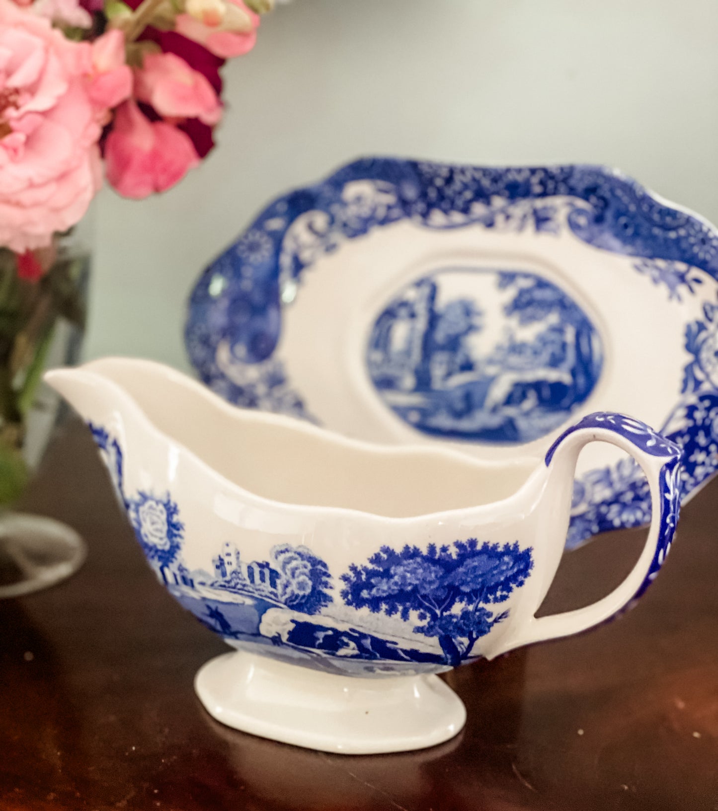 Spode Italian Blue Gravy Boat