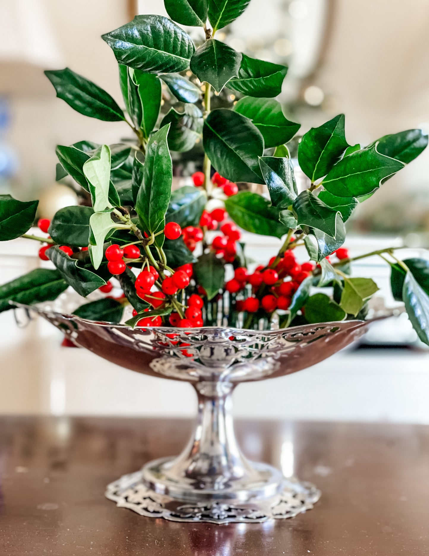Pierced Snowflake Antique Centerpiece