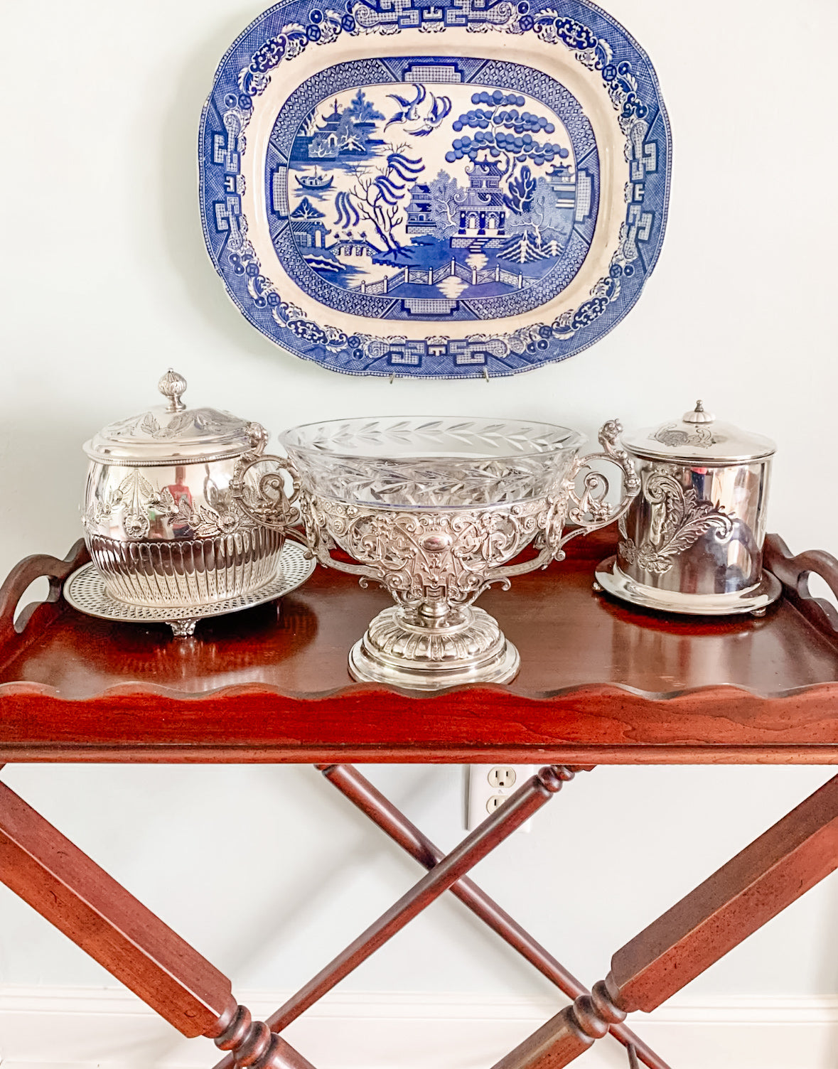 English Hand Chased Biscuit Barrel