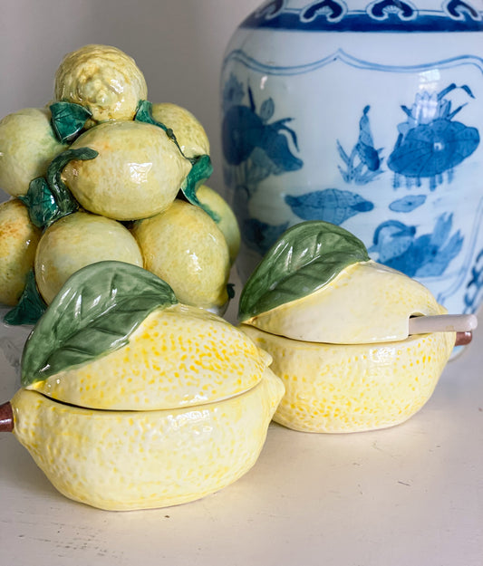 Pair of Lemon Jam Jars