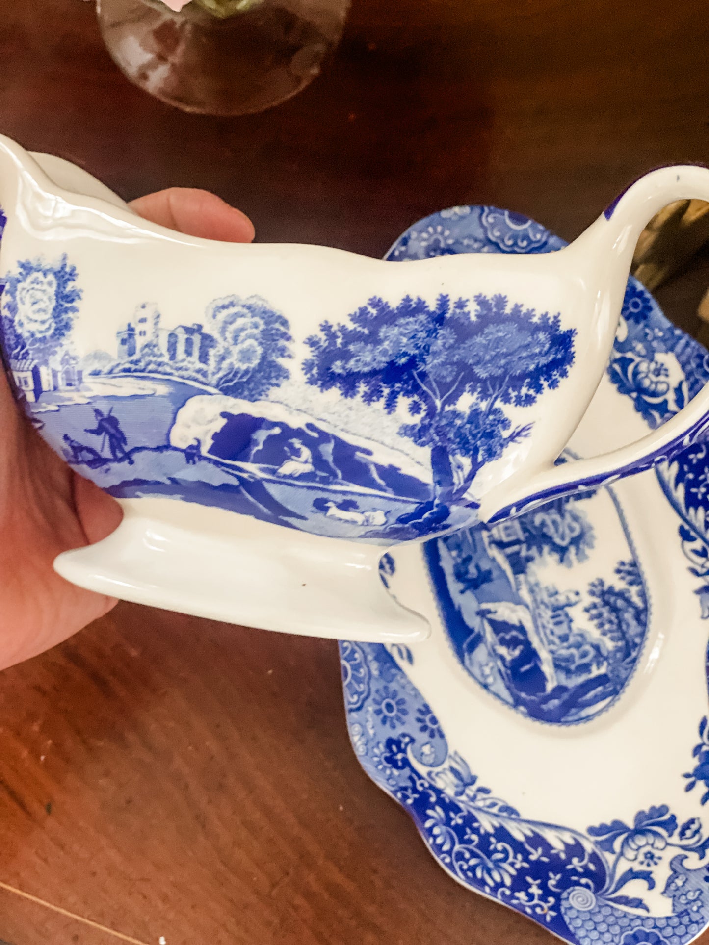 Spode Italian Blue Gravy Boat