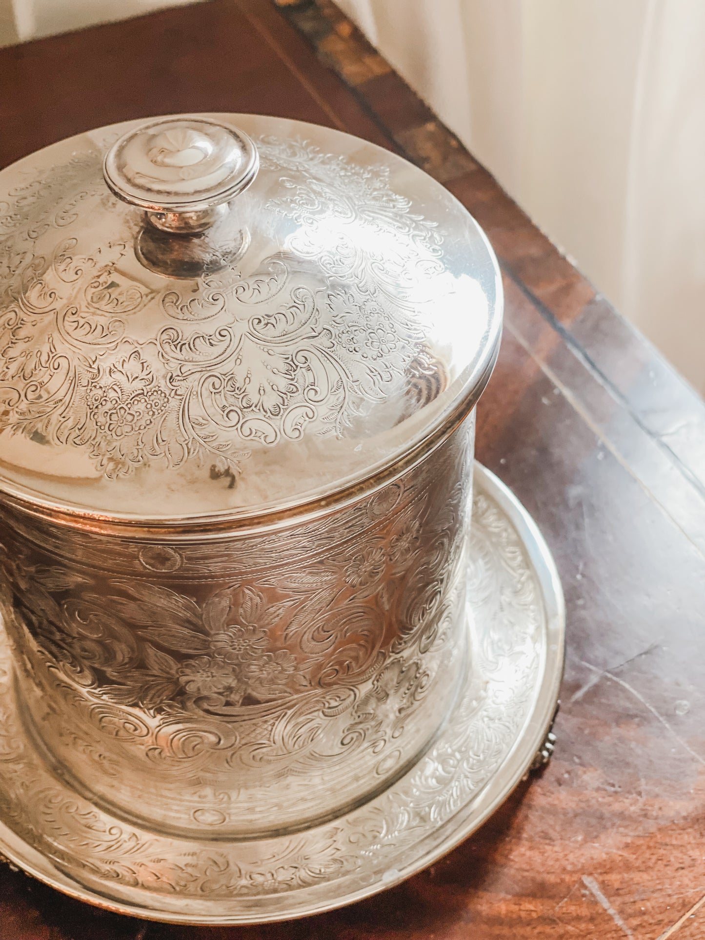 Antique Biscuit Barrel Made in England by Barker Ellis