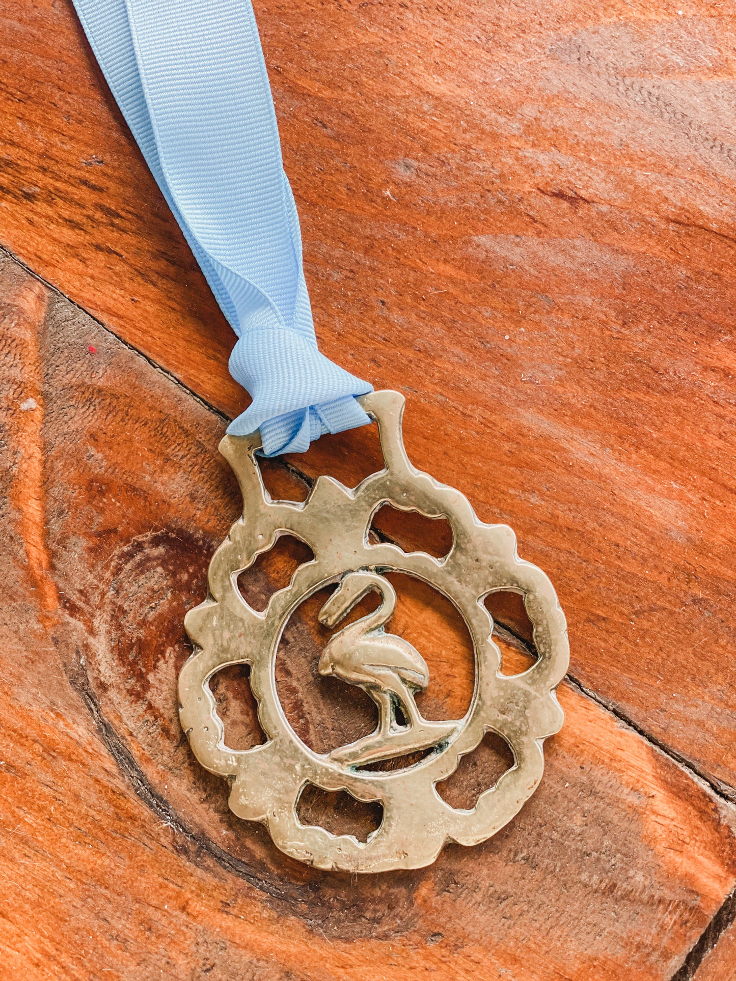 Heron Horse Brass Piece