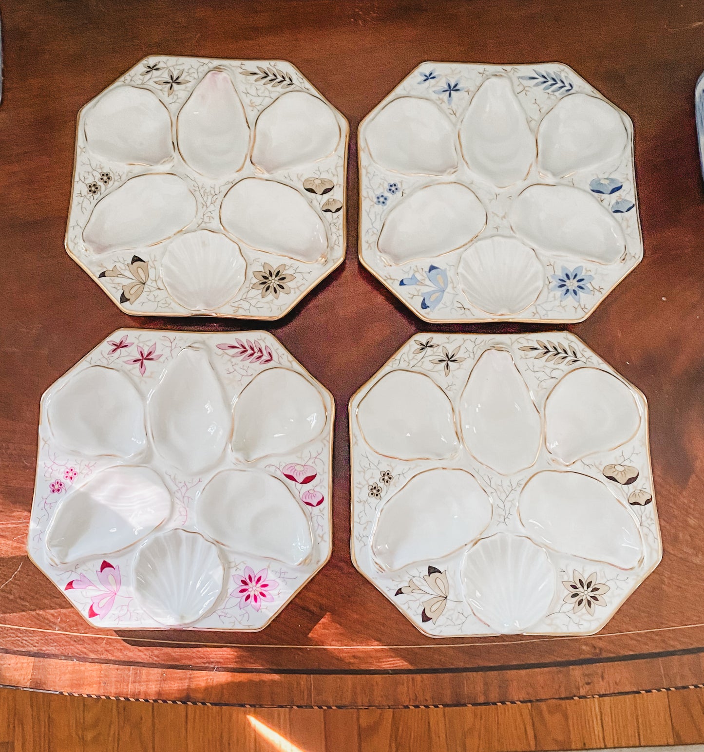 Pink Antique Oyster Plate