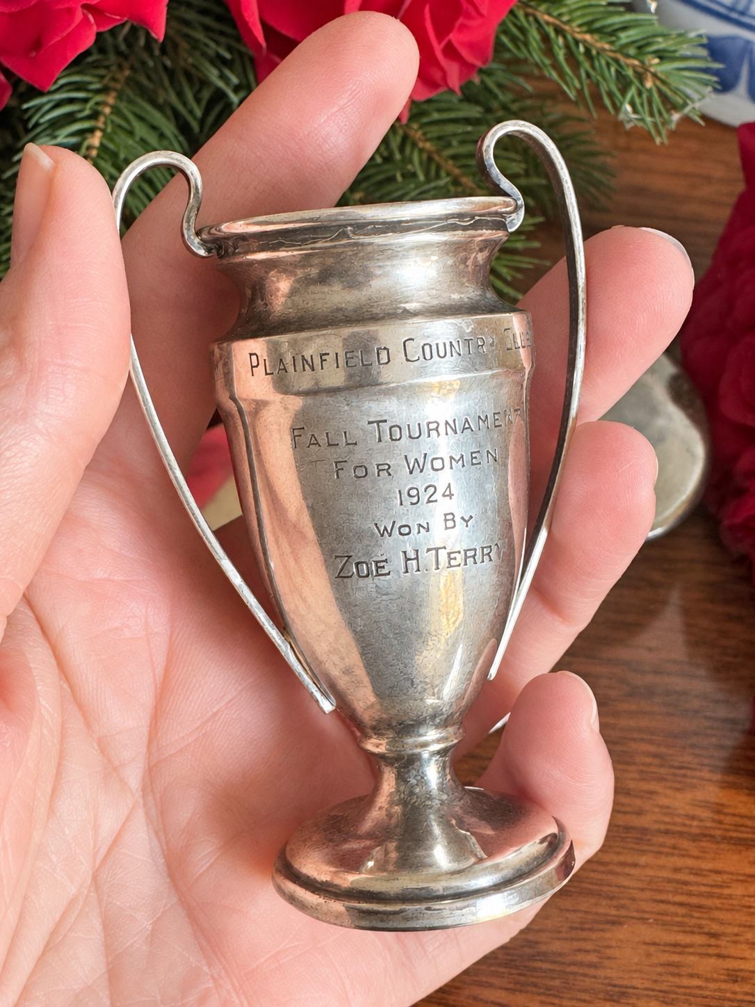 Antique 1924 Sterling Silver Women's Golf Trophy – Plainfield Country Club
