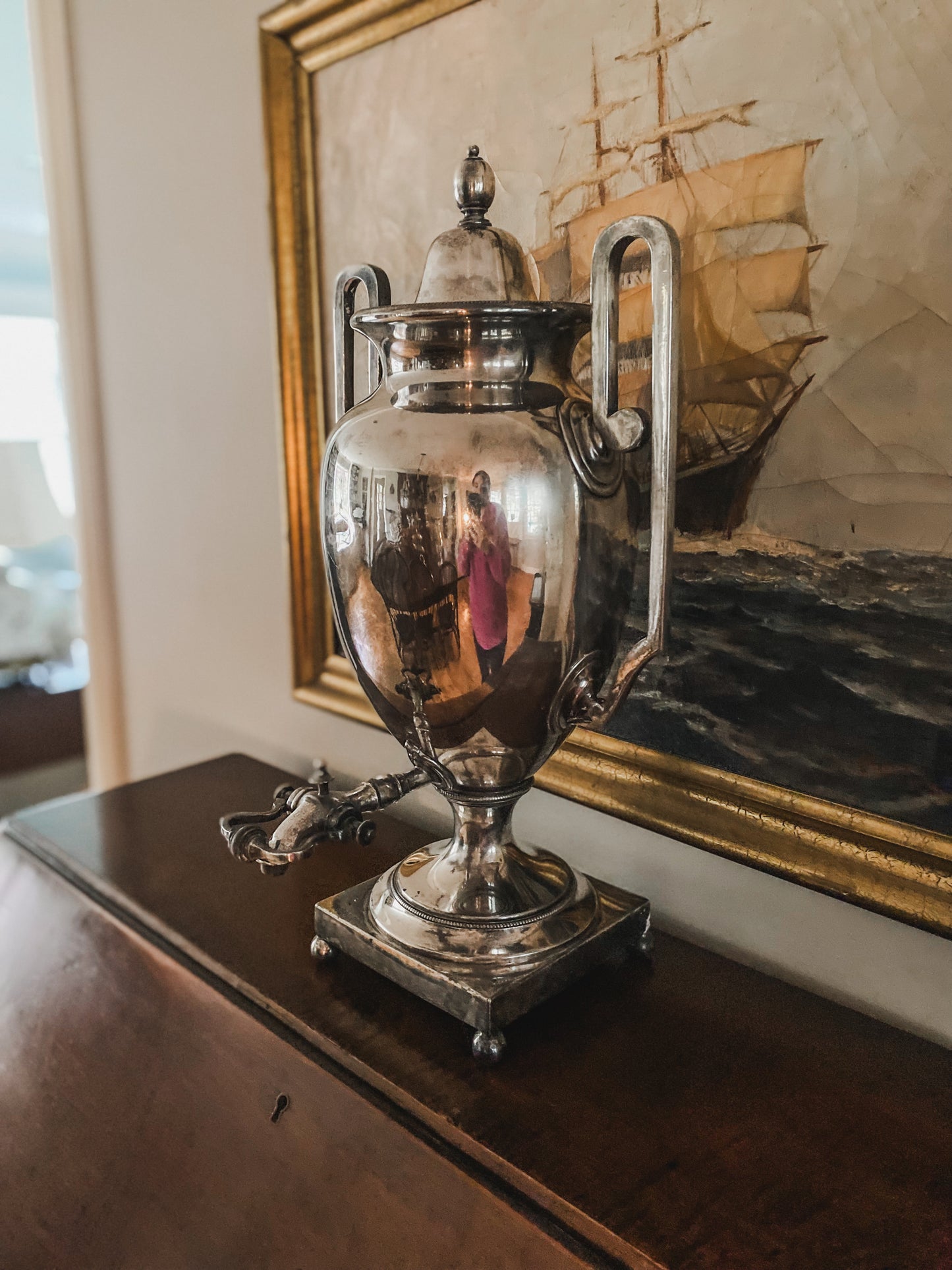 Antique Walker & Hall Silverplate Urn – Grand Grecian Form