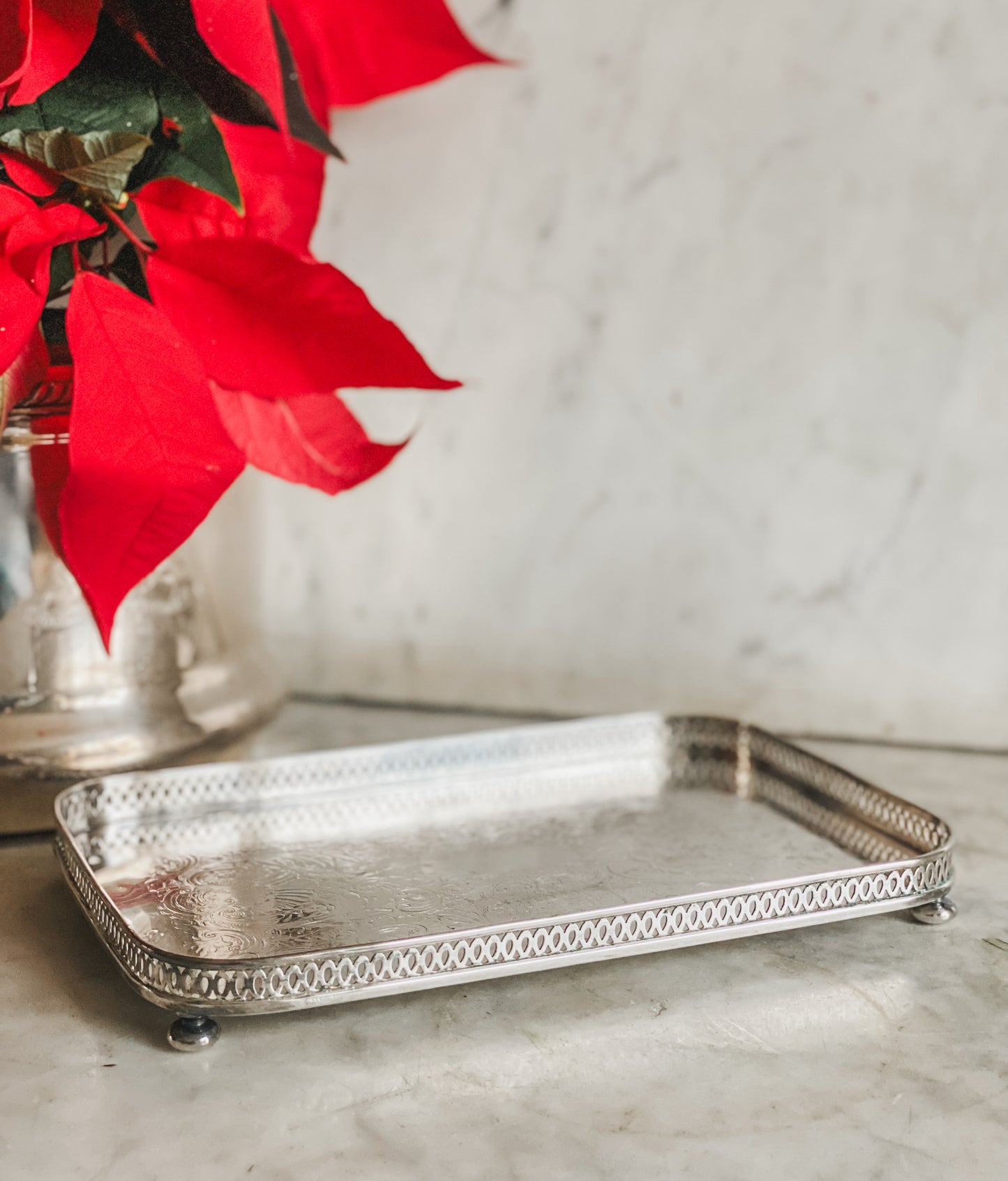 Miniature Sheffield Silver Gallery Tray