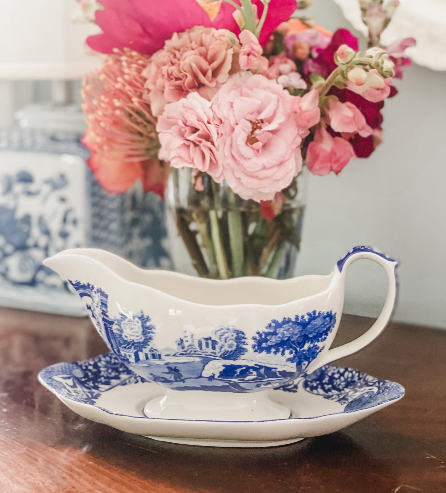 Spode Italian Blue Gravy Boat