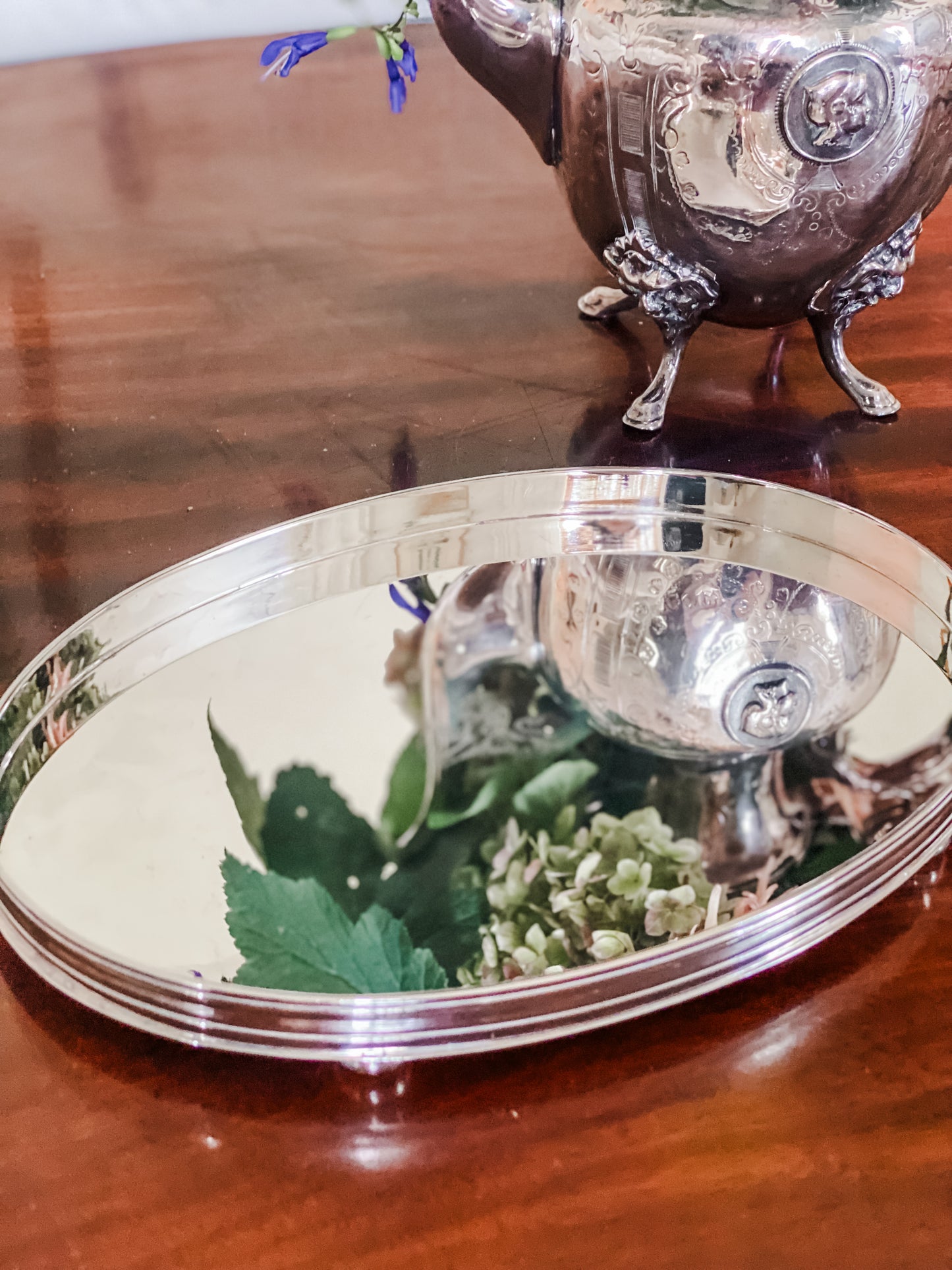 Oval Gallery Tray by Israel Freeman & Sons