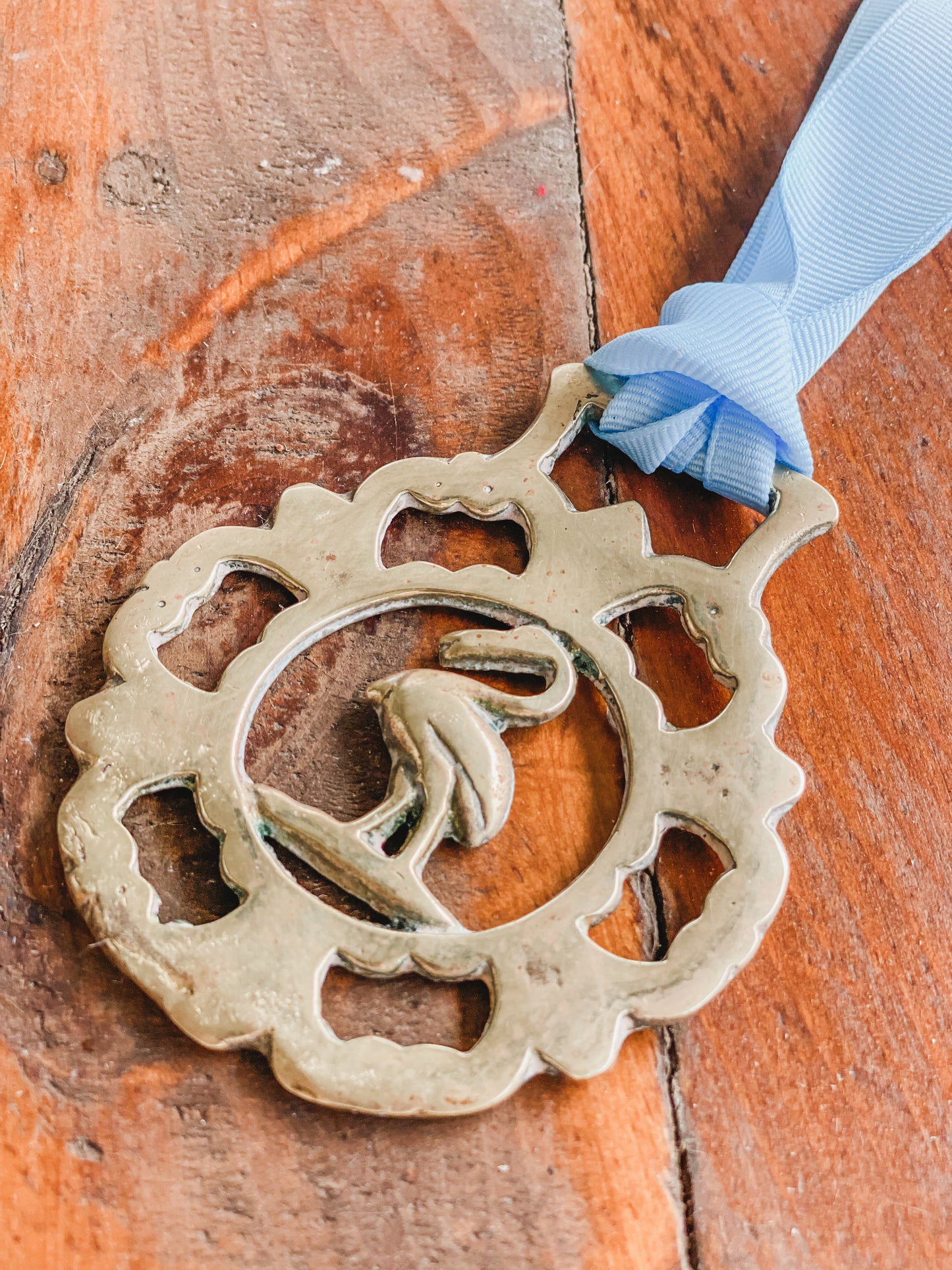 Heron Horse Brass Piece