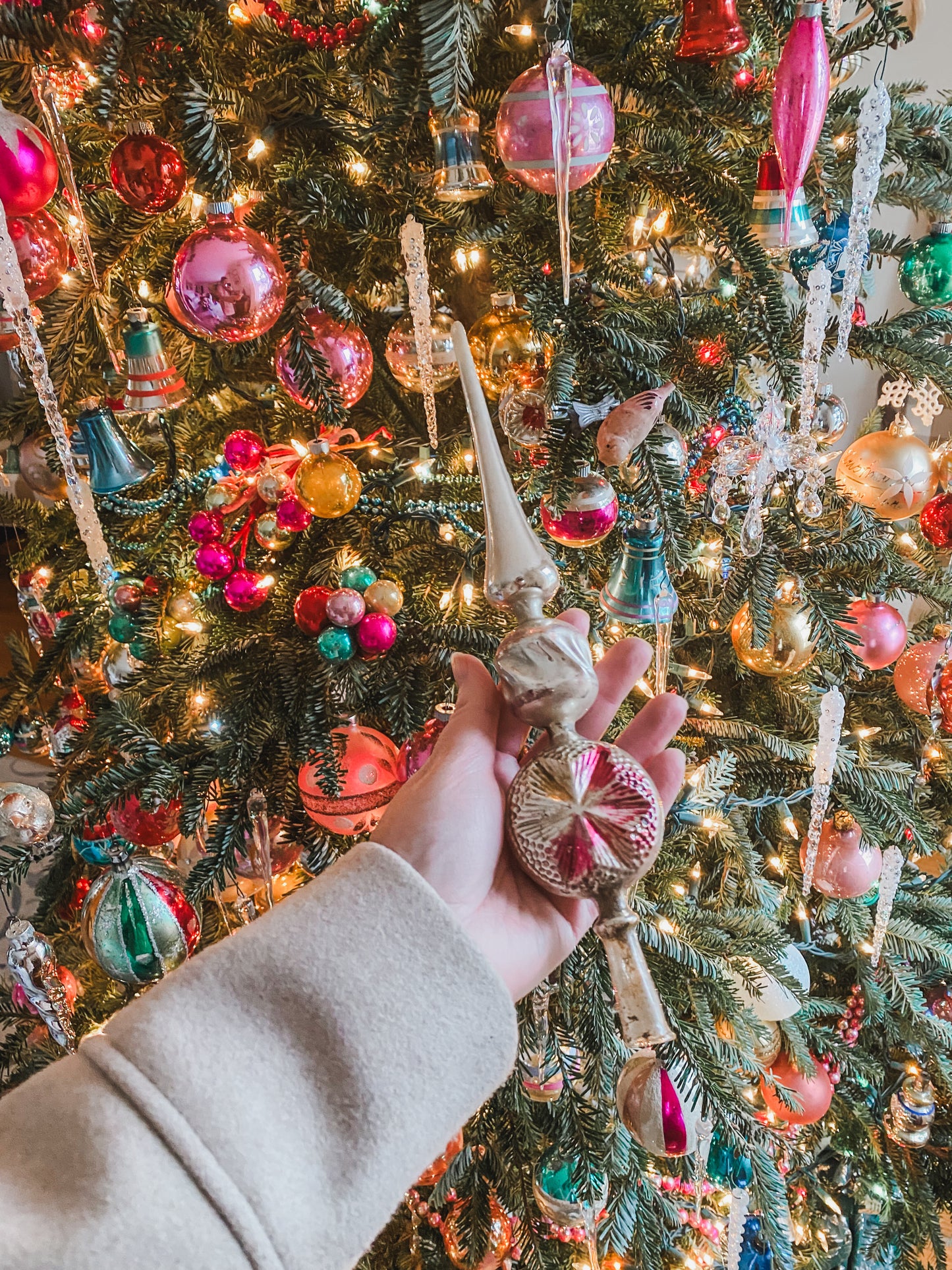 Fabulous Antique  Glass Tree topper