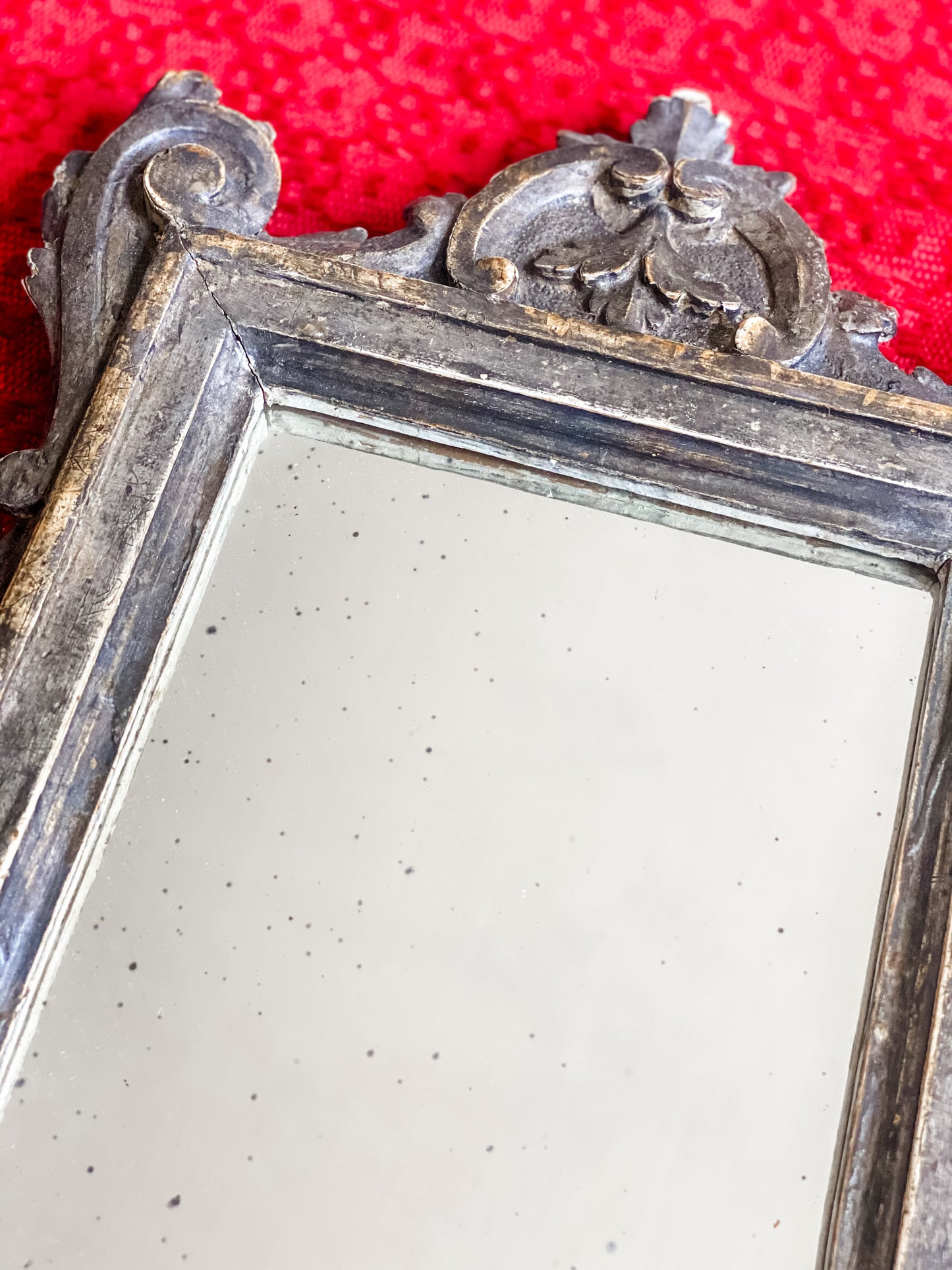 Antique Italian Florentine Carved Mirror