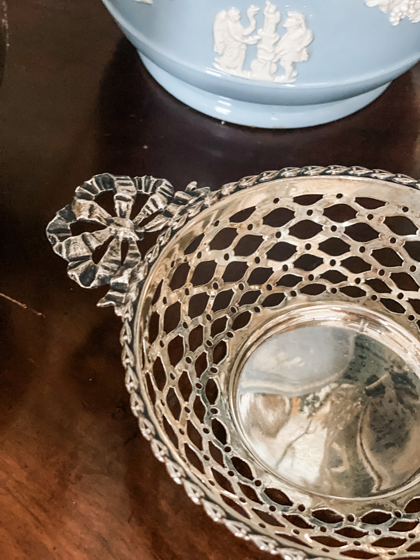 Sterling Silver Antique Nut Dish