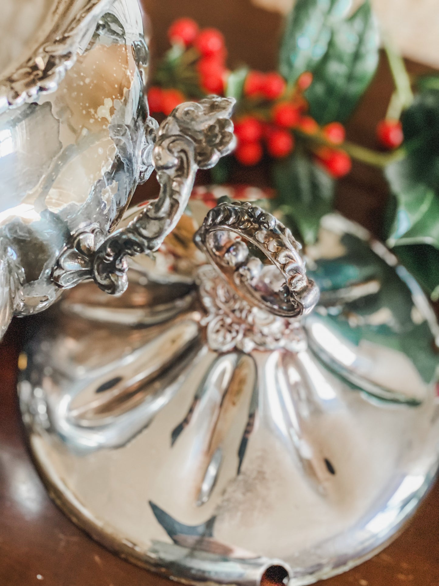Antique Covered Dish: My perfect Miniature Christmas Tree Holder