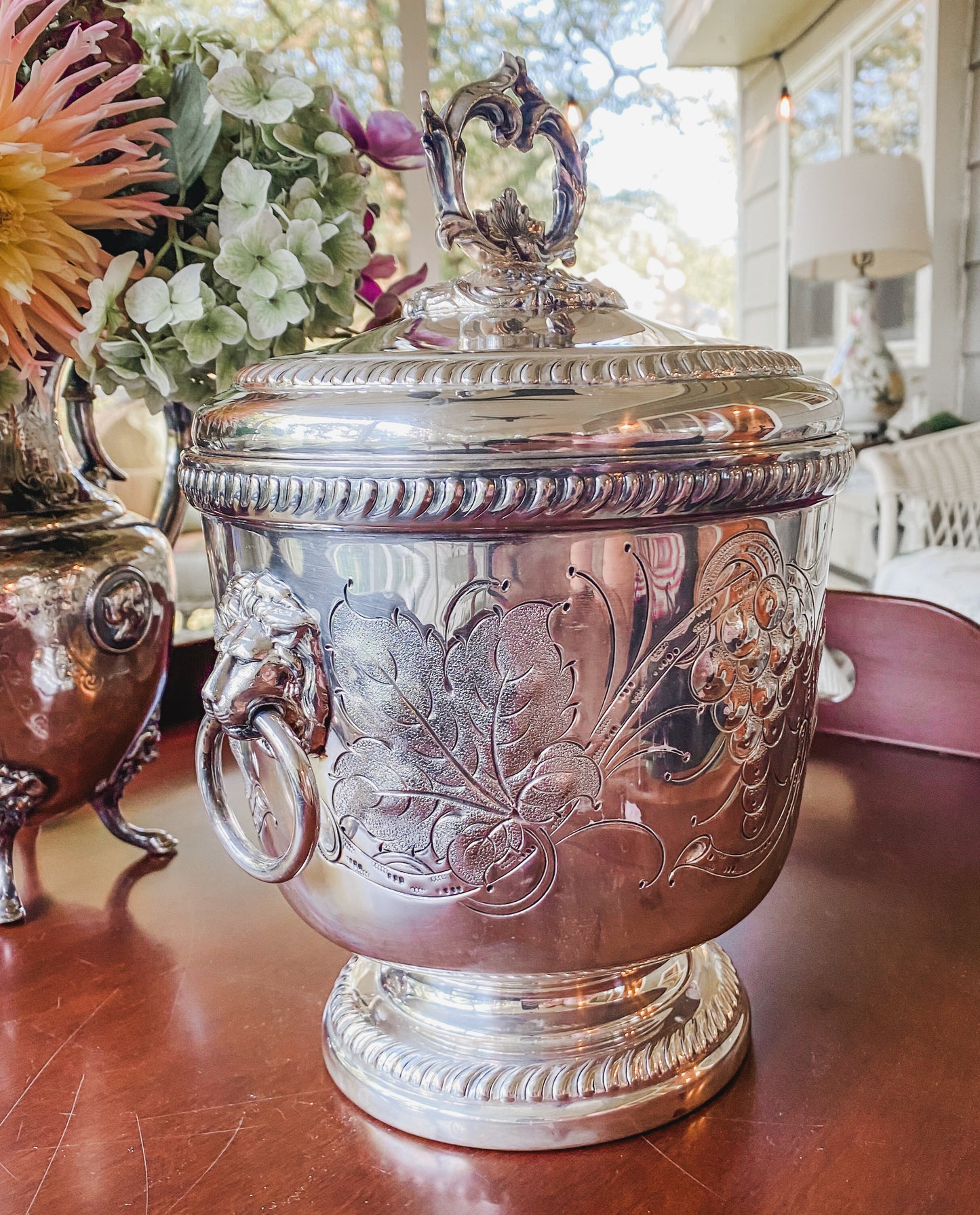 Gorgeous Hand Chased Ice Bucket