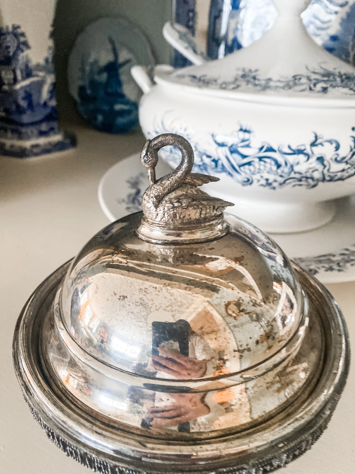 Swan Dish Circa 1860