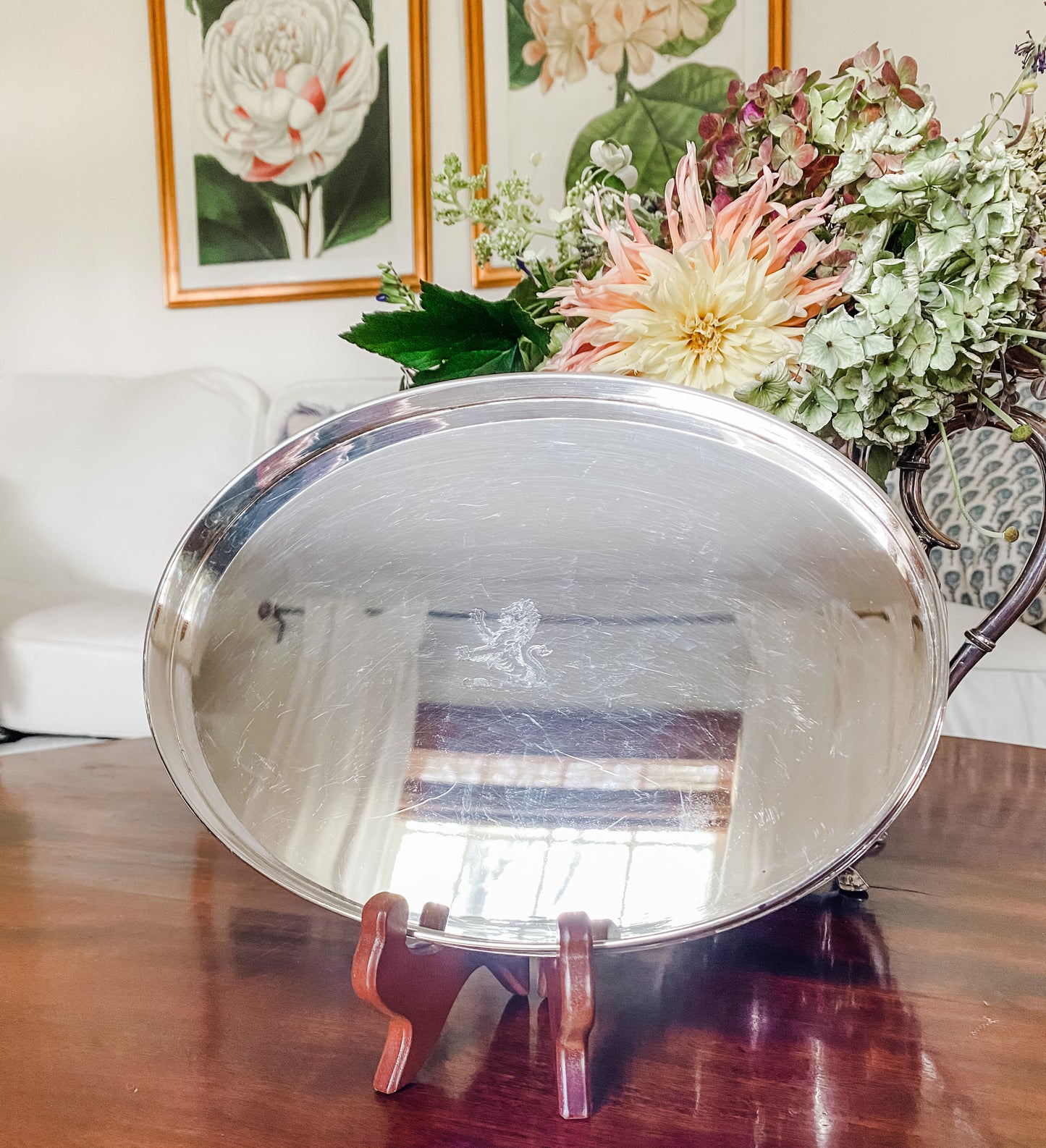 Oval Gallery Tray by Israel Freeman & Sons