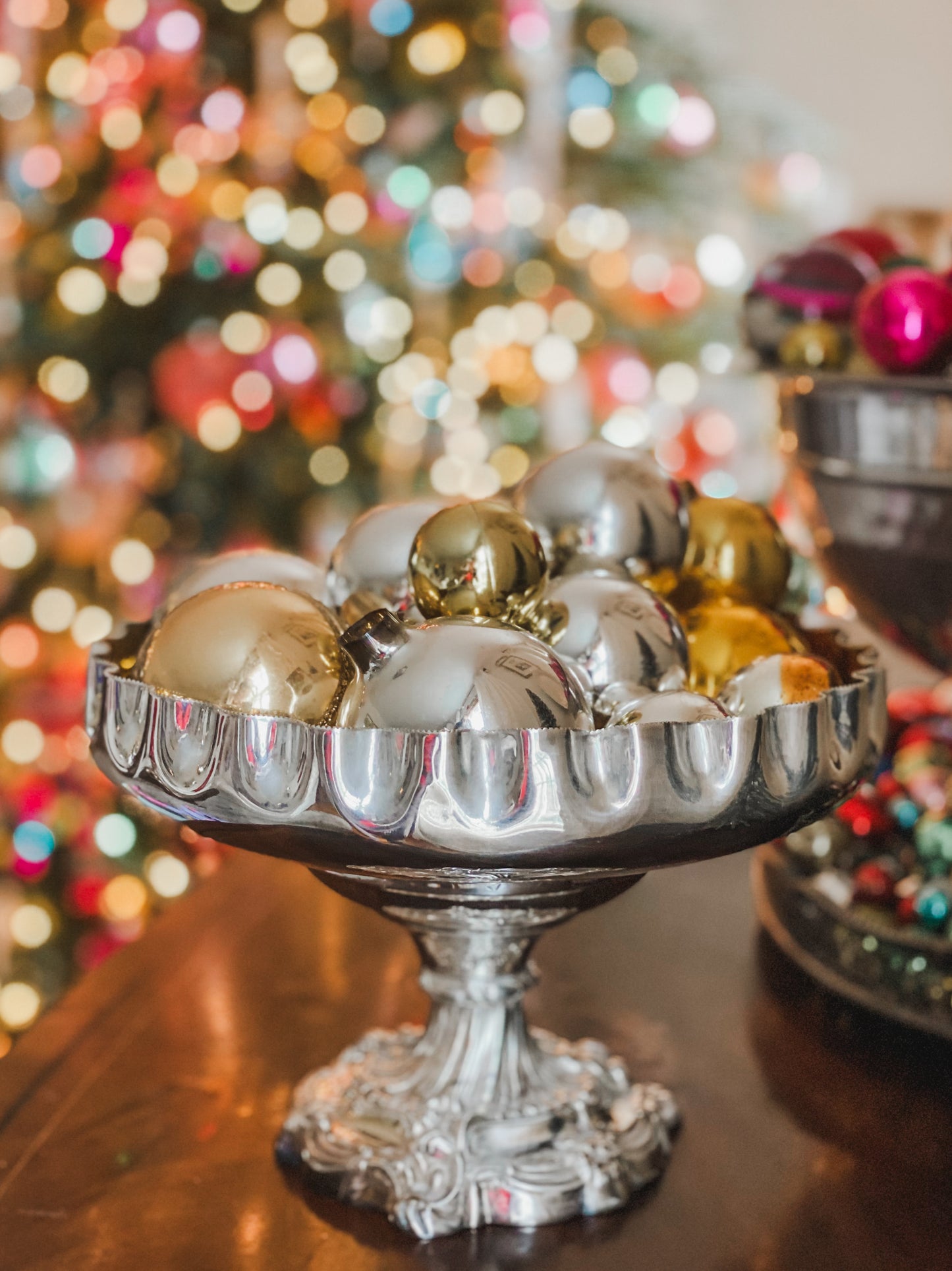 A Very Fine Antique - Walker and Hall Silver and Gold Plated Compote