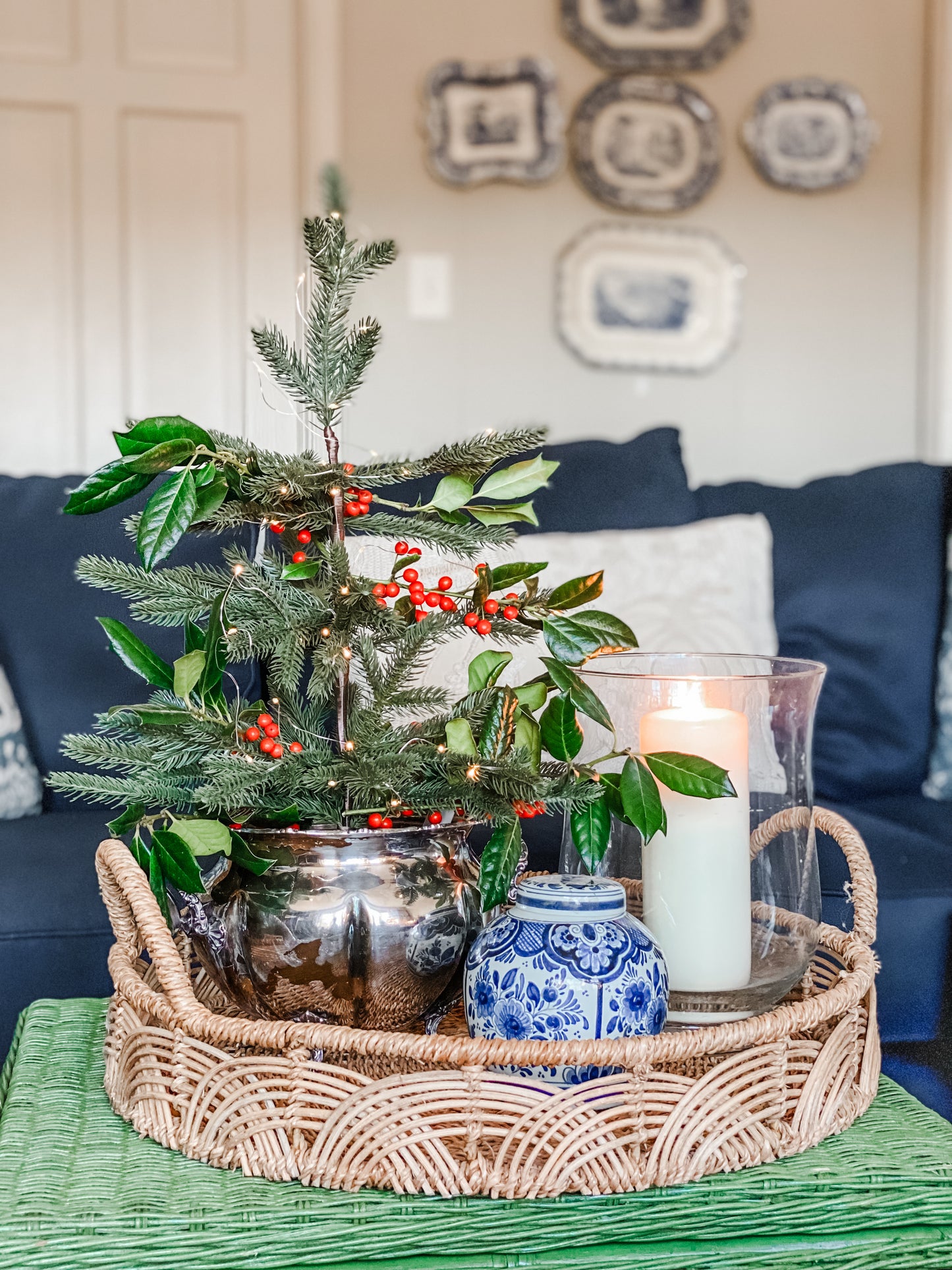 Antique Covered Dish: My perfect Miniature Christmas Tree Holder